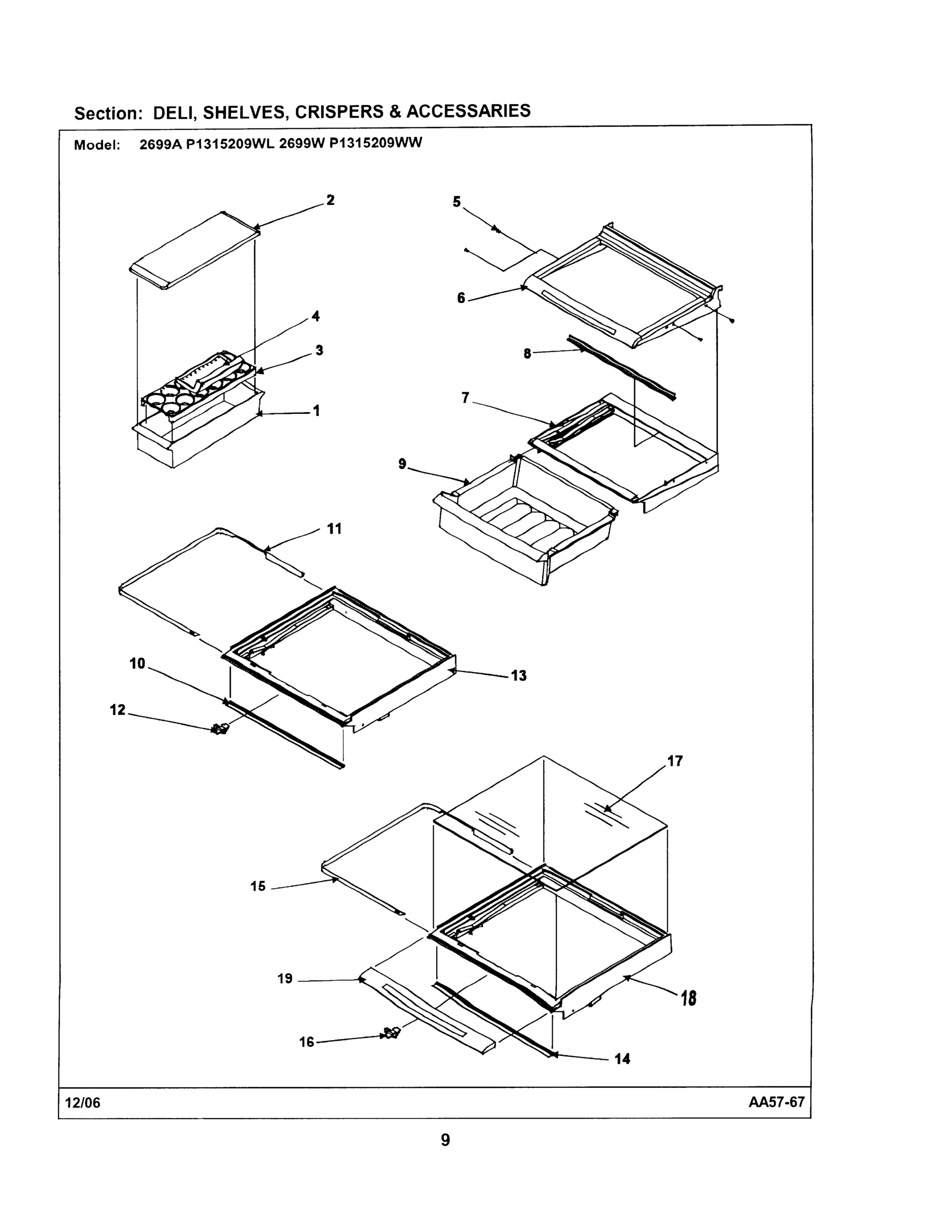 05 - DELI / SHELVES / CRISPER / ACCESSARIES