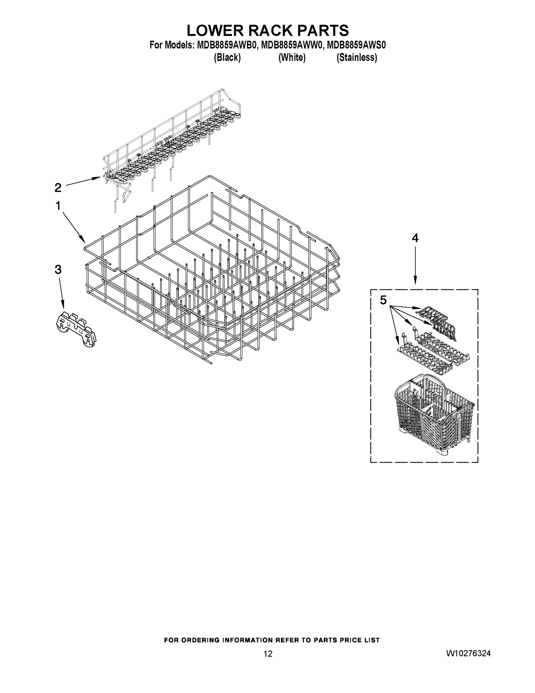 10 - LOWER RACK PARTS