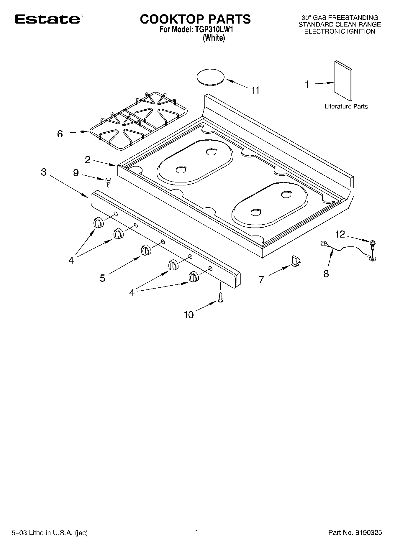 01 - COOKTOP PARTS