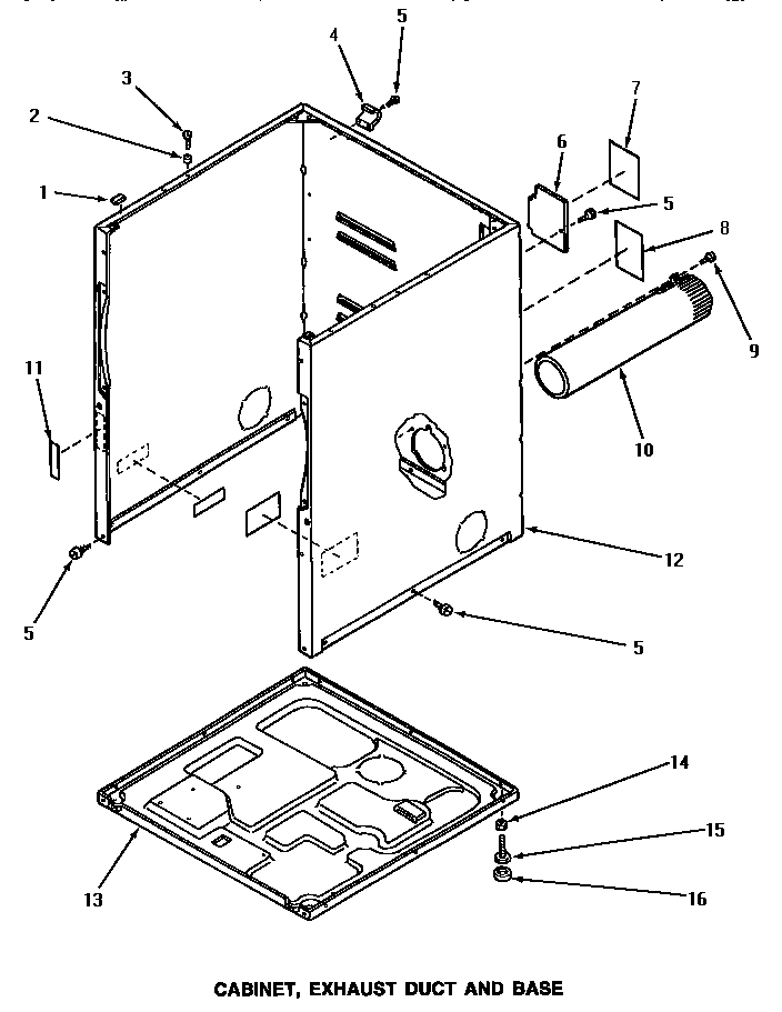 02 - CABINET, EXHAUST DUCT & BASE