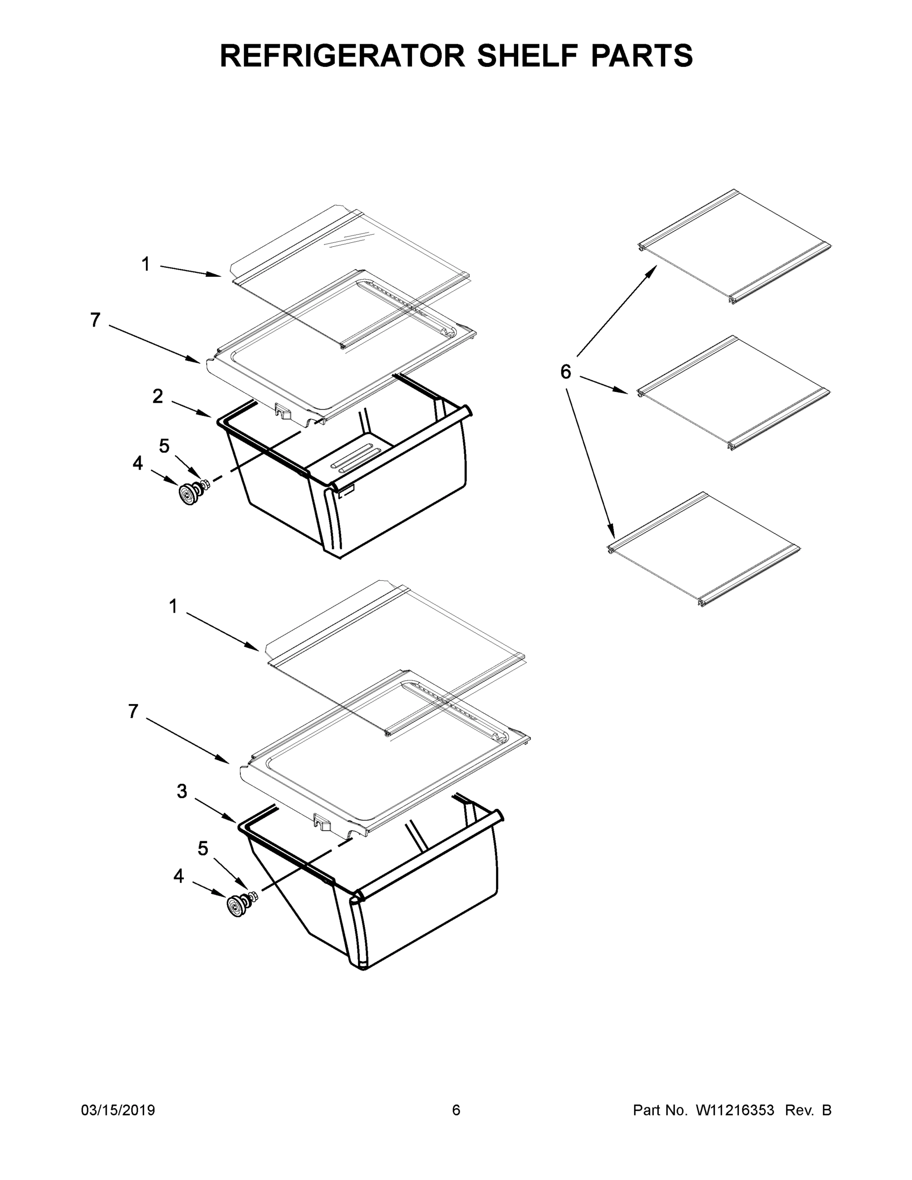 04 - REFRIGERATOR SHELF PARTS