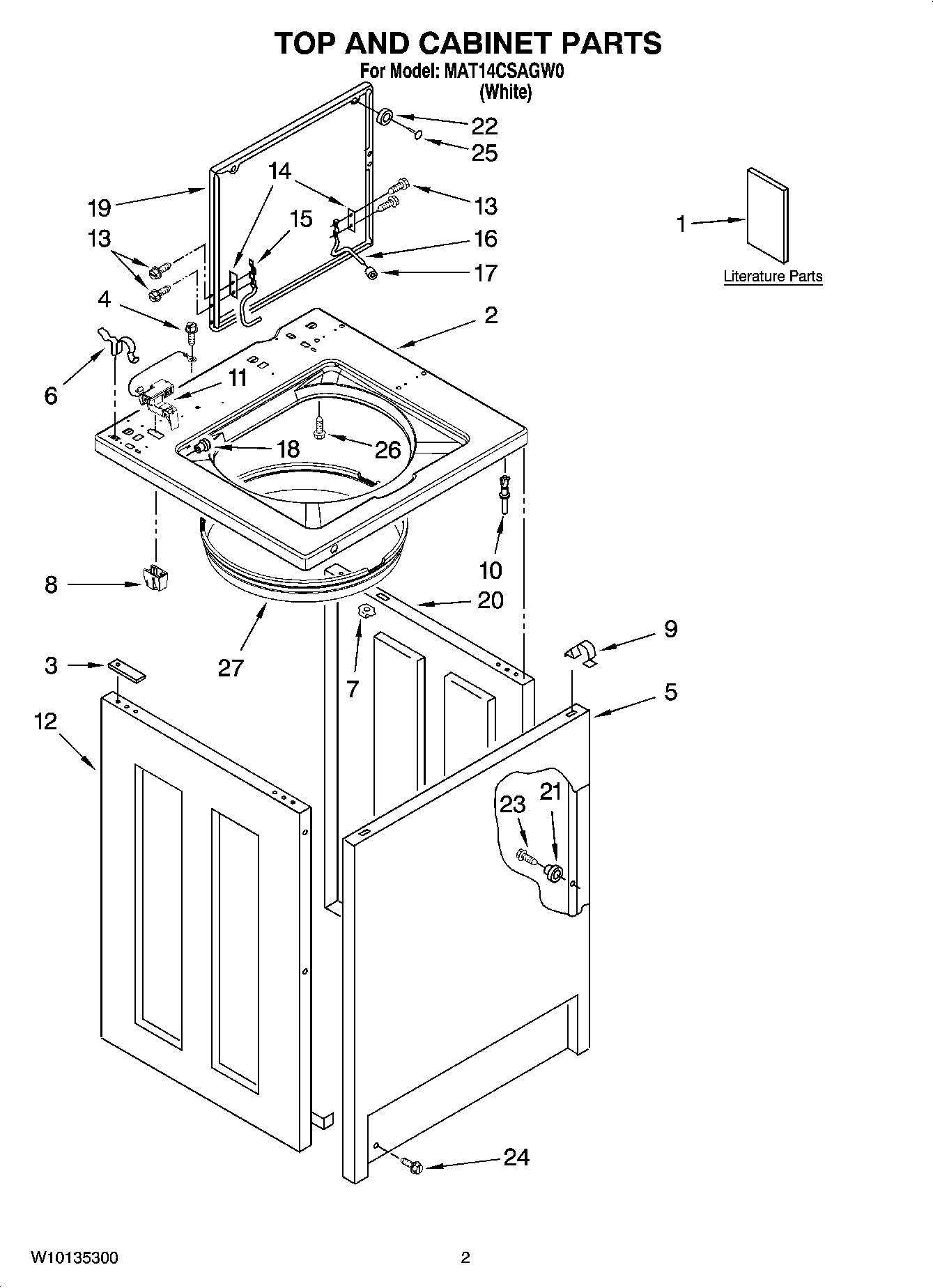 01 - TOP AND CABINET PARTS