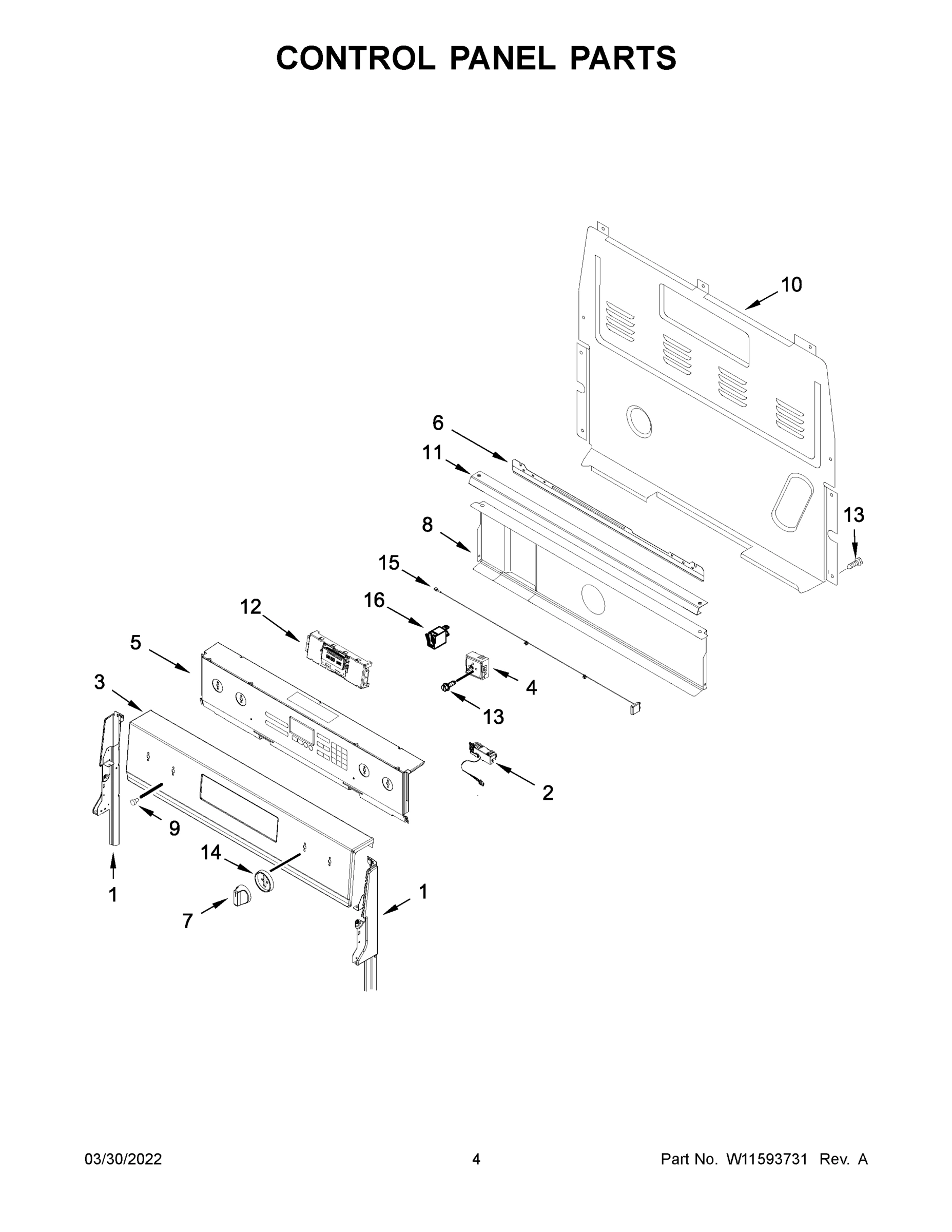 03 - CONTROL PANEL PARTS