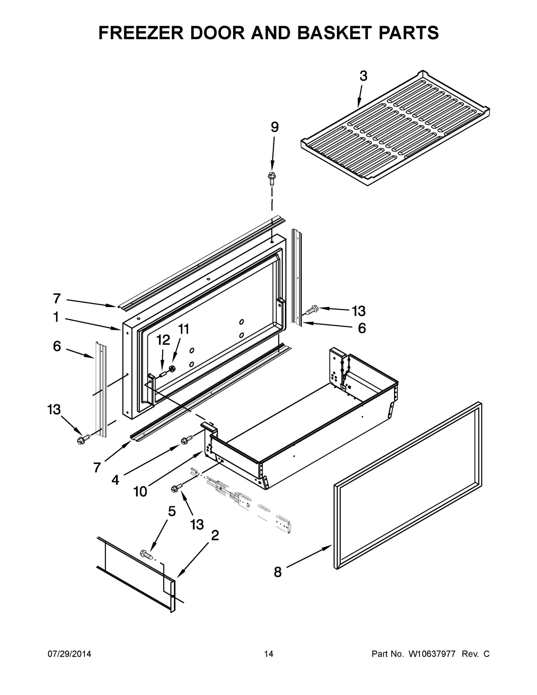 08 - FREEZER DOOR AND BASKET PARTS