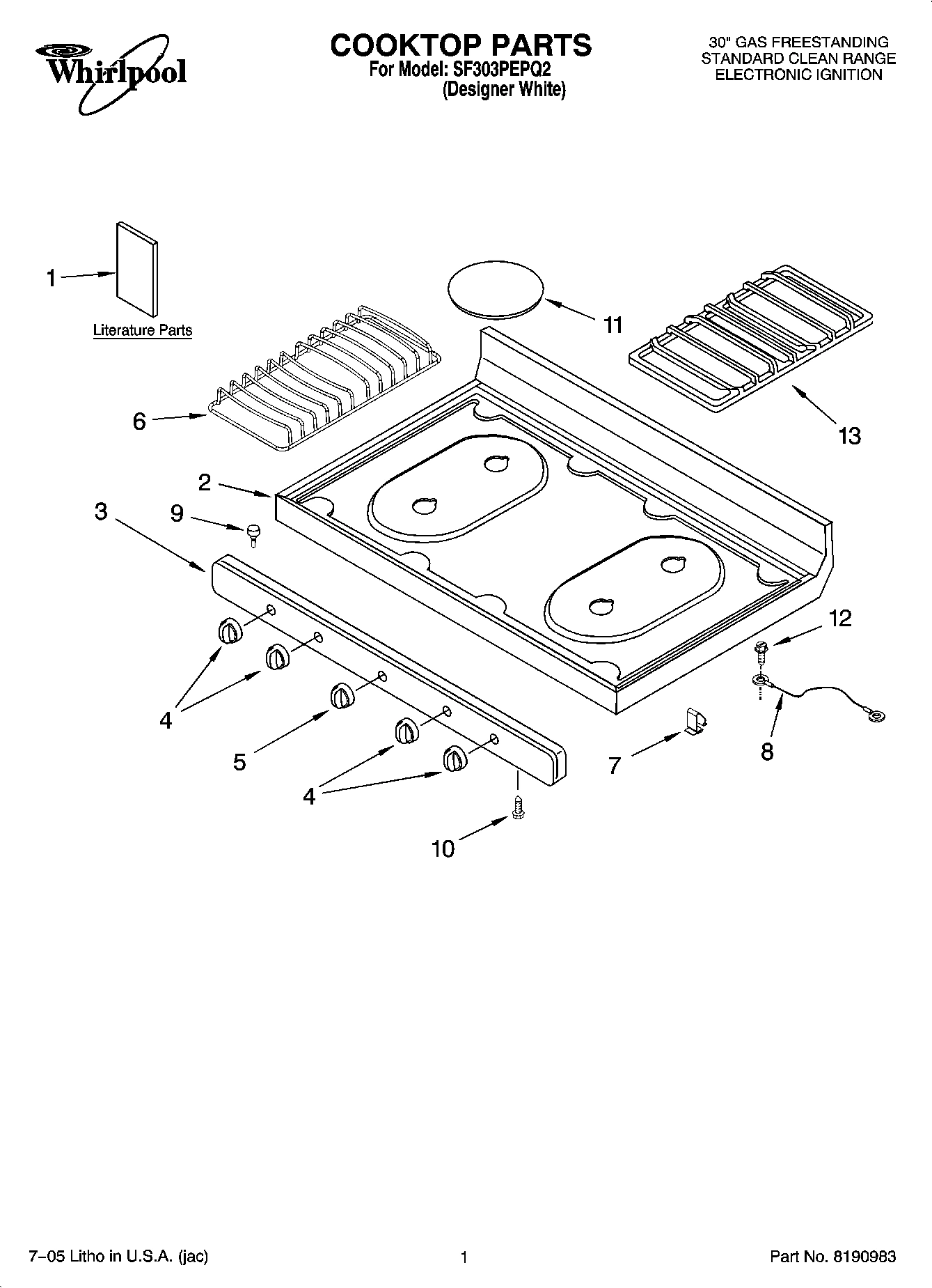 01 - COOKTOP PARTS