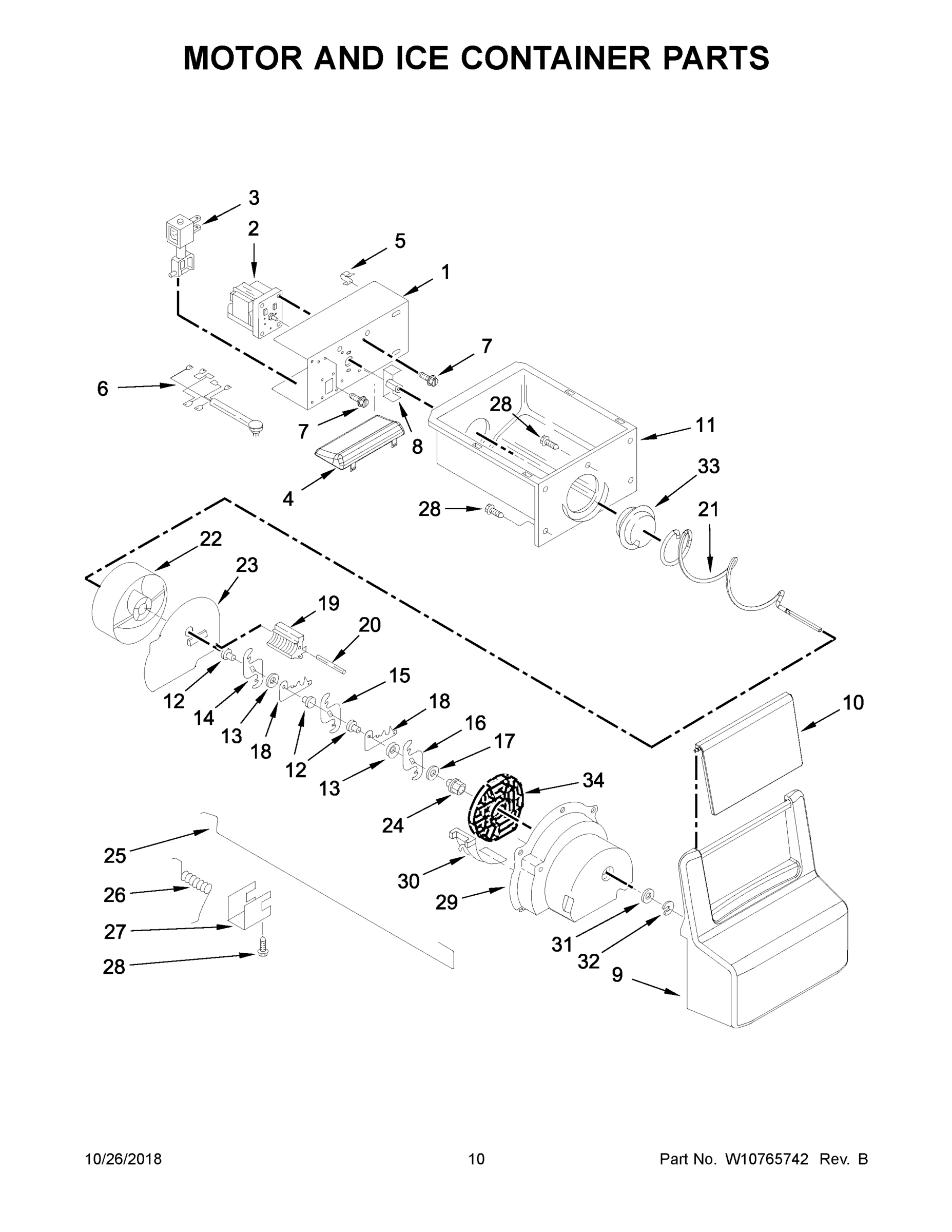 06 - MOTOR AND ICE CONTAINER PARTS