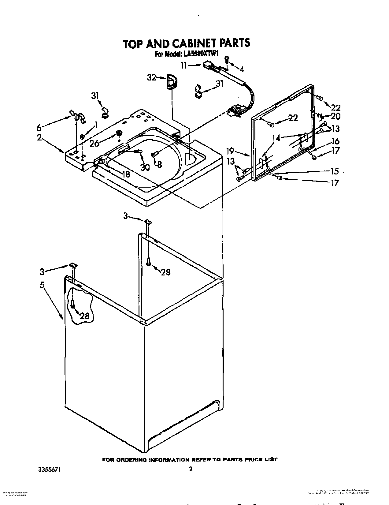 02 - TOP AND CABINET, LIT/OPTIONAL