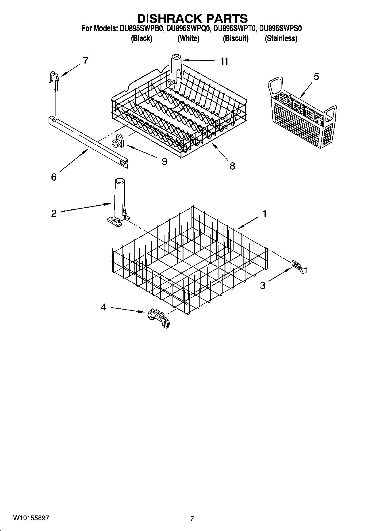 06 - DISHRACK PARTS, OPTIONAL PARTS (NOT INCLUDED)