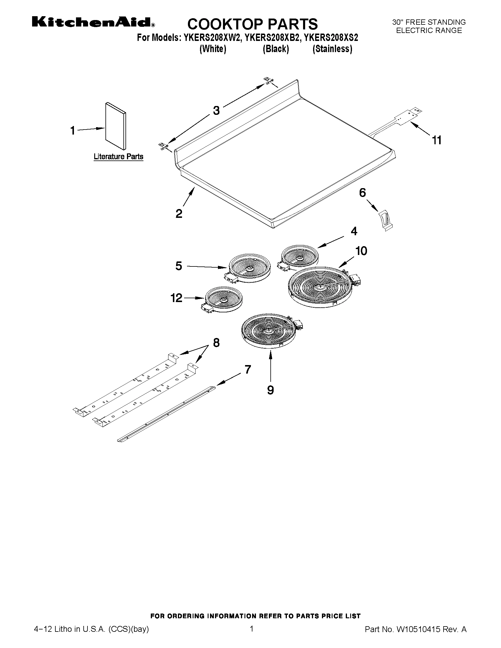 01 - COOKTOP PARTS