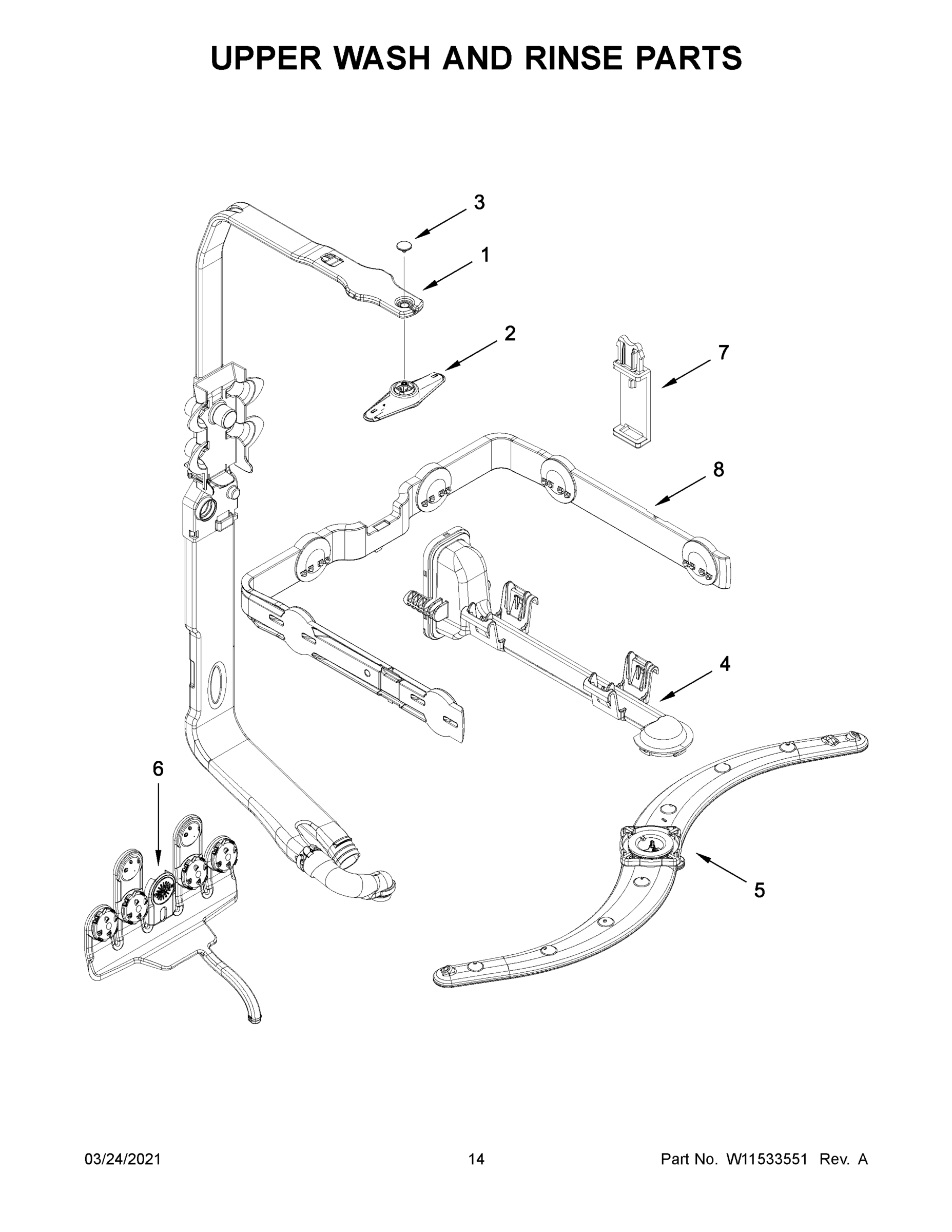 08 - UPPER WASH AND RINSE PARTS