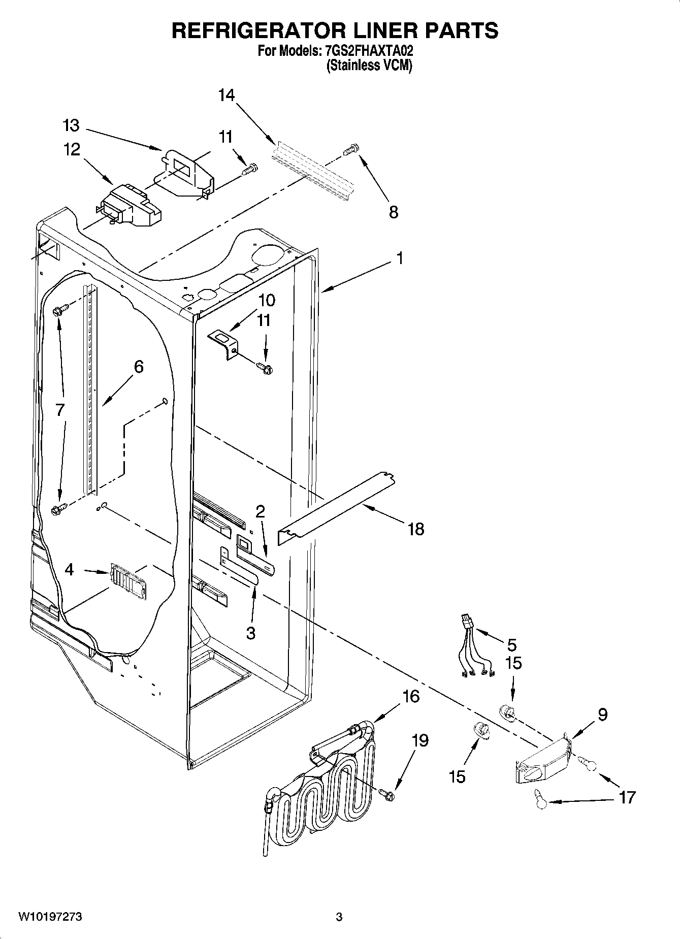 02 - REFRIGERATOR LINER PARTS