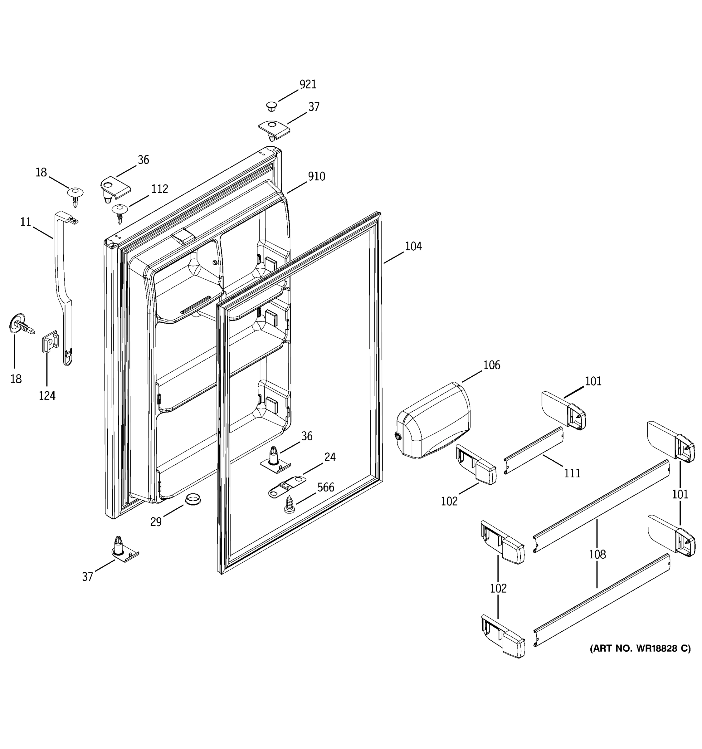 FREEZER DOOR