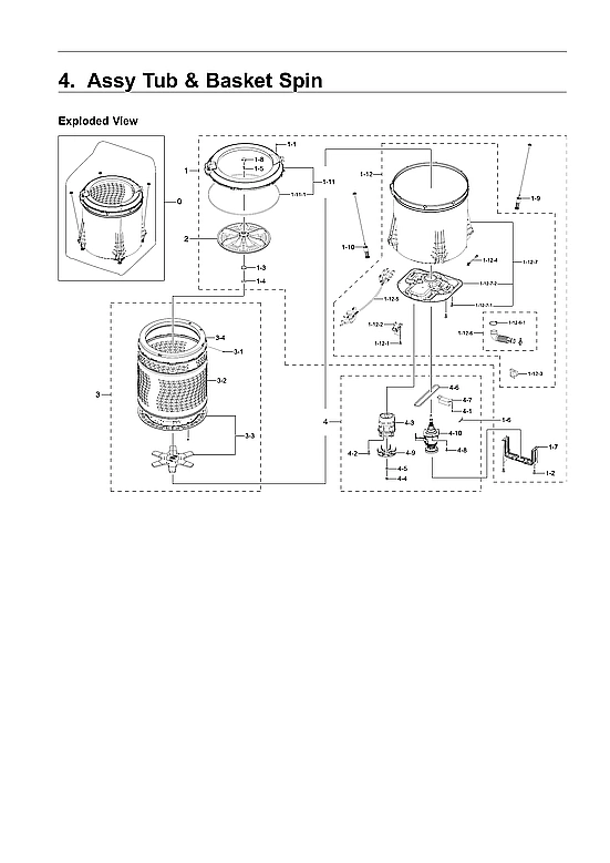 TUB/BASKET SPIN ASSY
