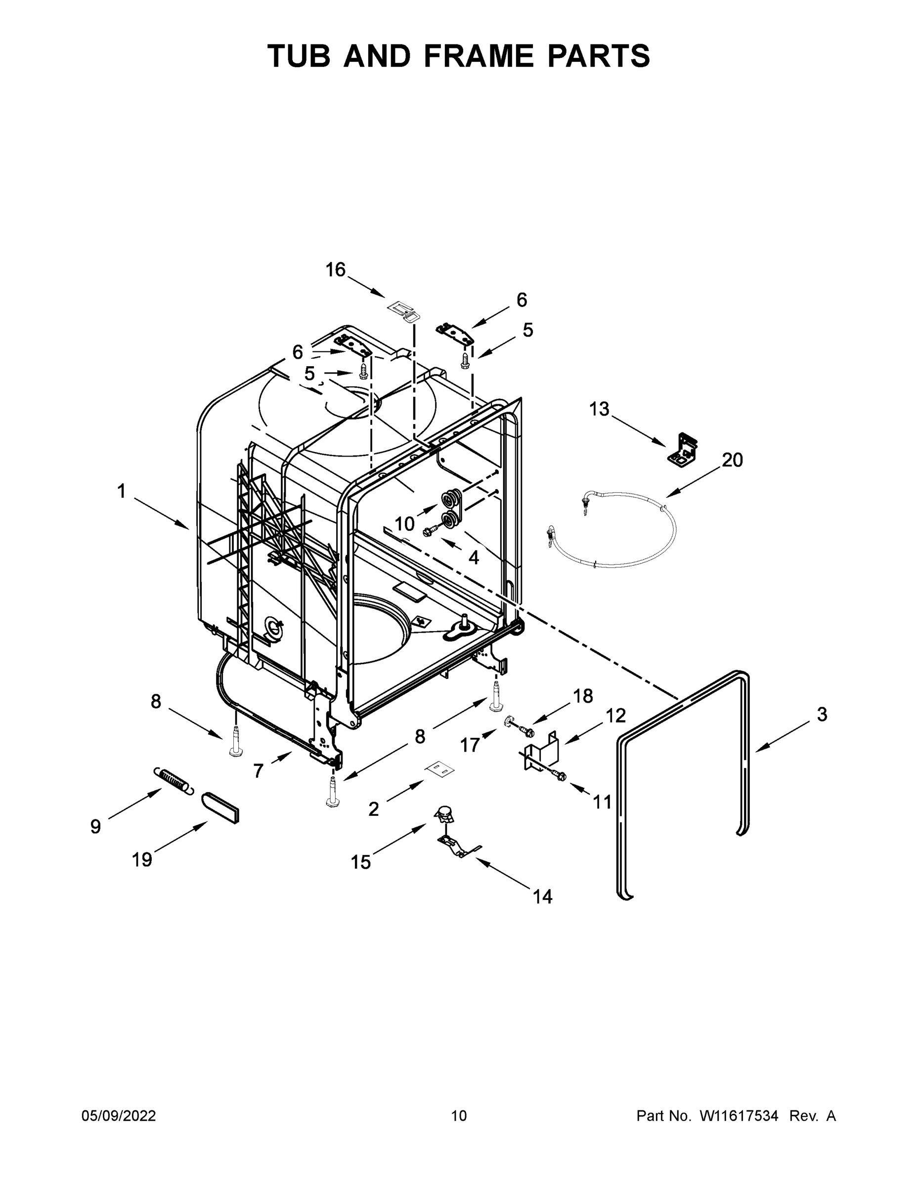 06 - TUB AND FRAME PARTS