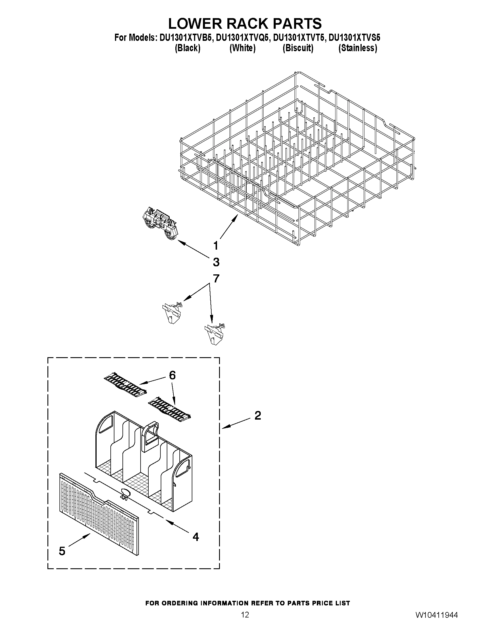 10 - LOWER RACK PARTS