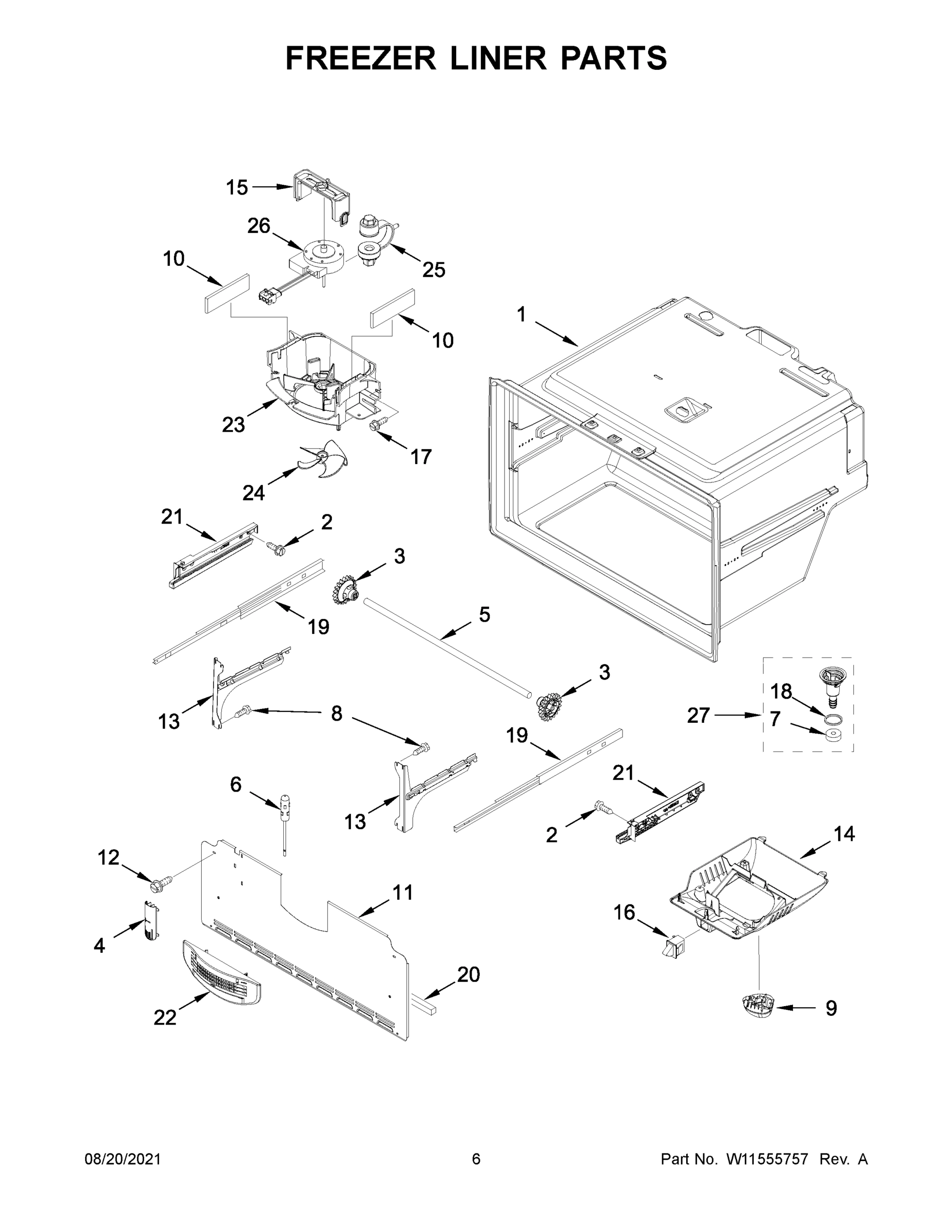 04 - FREEZER LINER PARTS