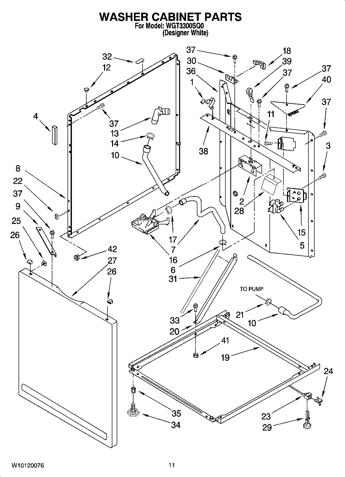 07 - WASHER CABINET PARTS