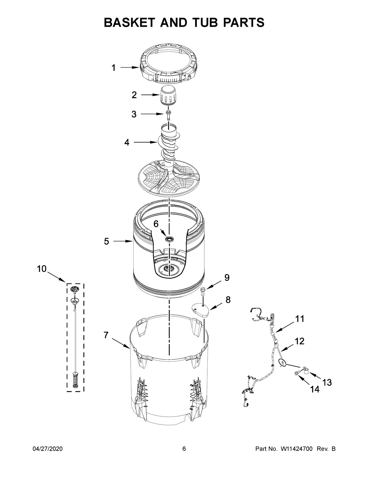 04 - BASKET AND TUB PARTS