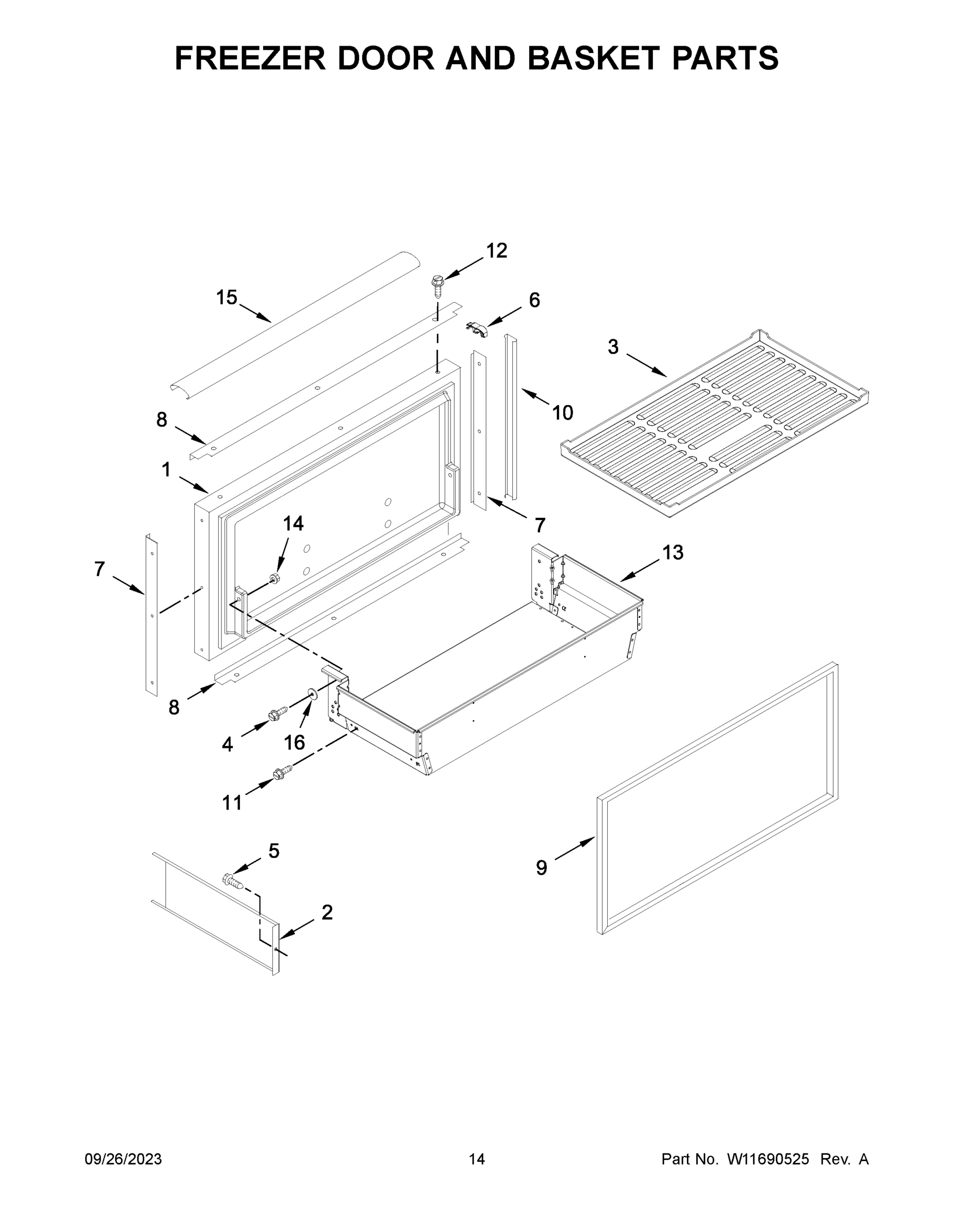 08 - FREEZER DOOR AND BASKET PARTS