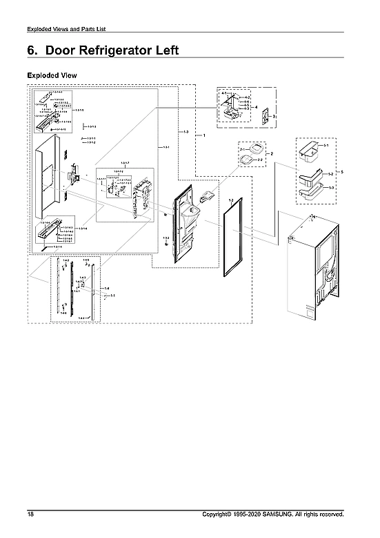 DOOR REFRIGERATOR LEFT