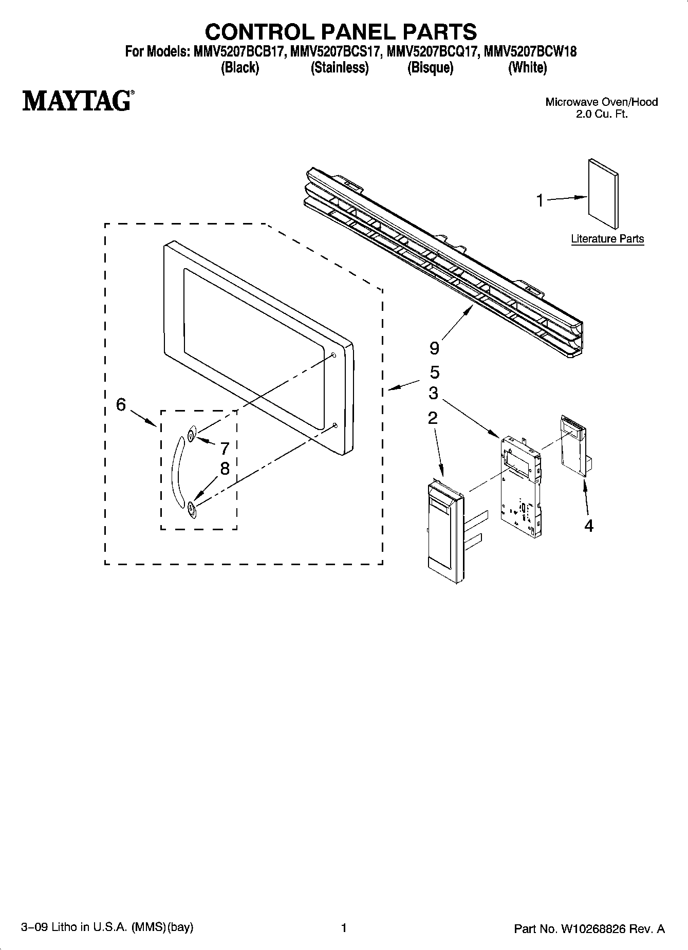 01 - CONTROL PANEL PARTS