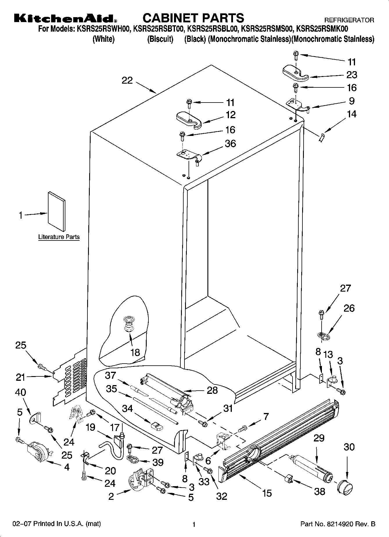 01 - CABINET PARTS