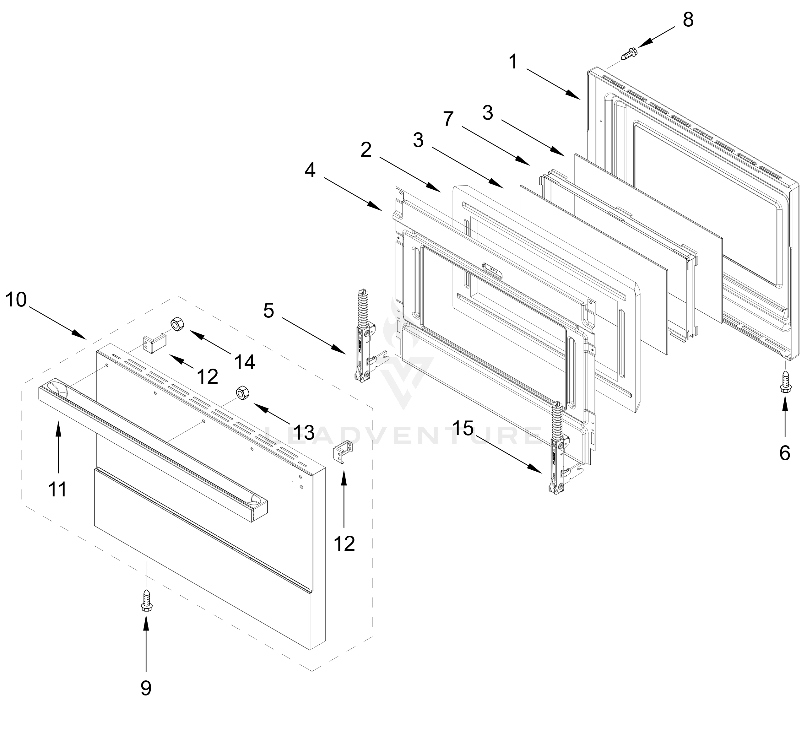 OVEN DOOR PARTS