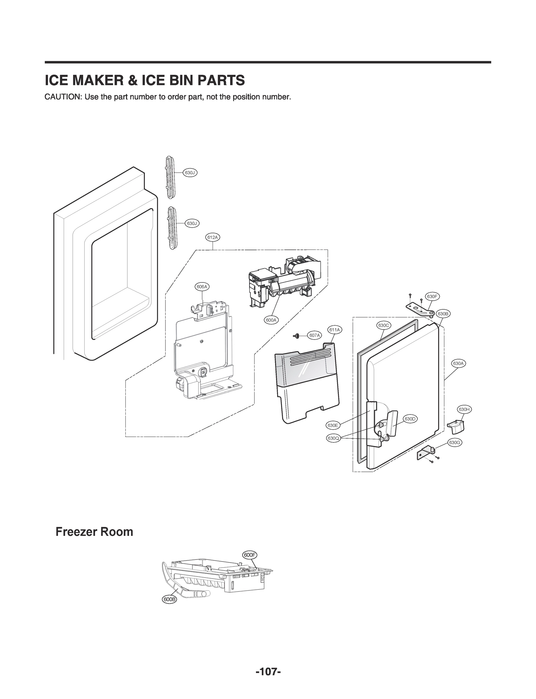 ICE MAKER & ICE BIN PARTS