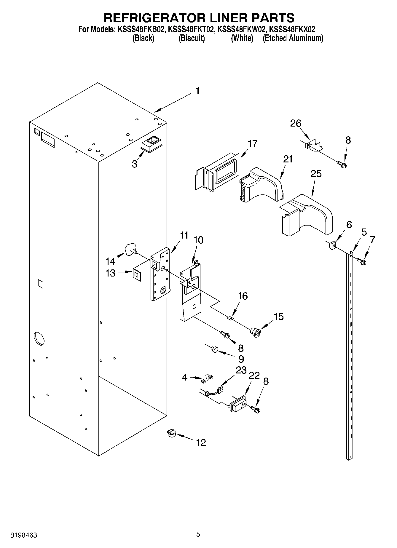04 - REFRIGERATOR LINER PARTS