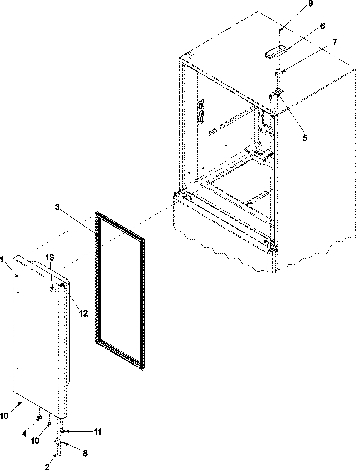 13 - RIGHT REFRIGERATOR DOOR