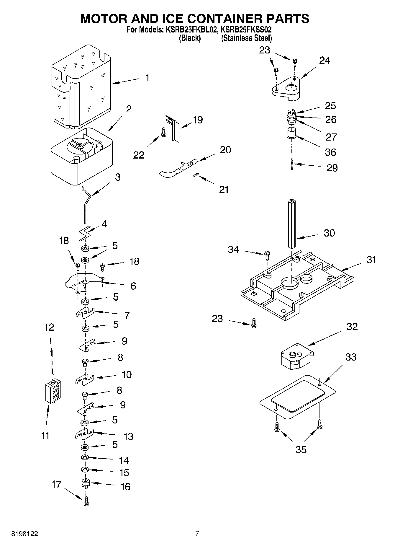 05 - MOTOR AND ICE CONTAINER