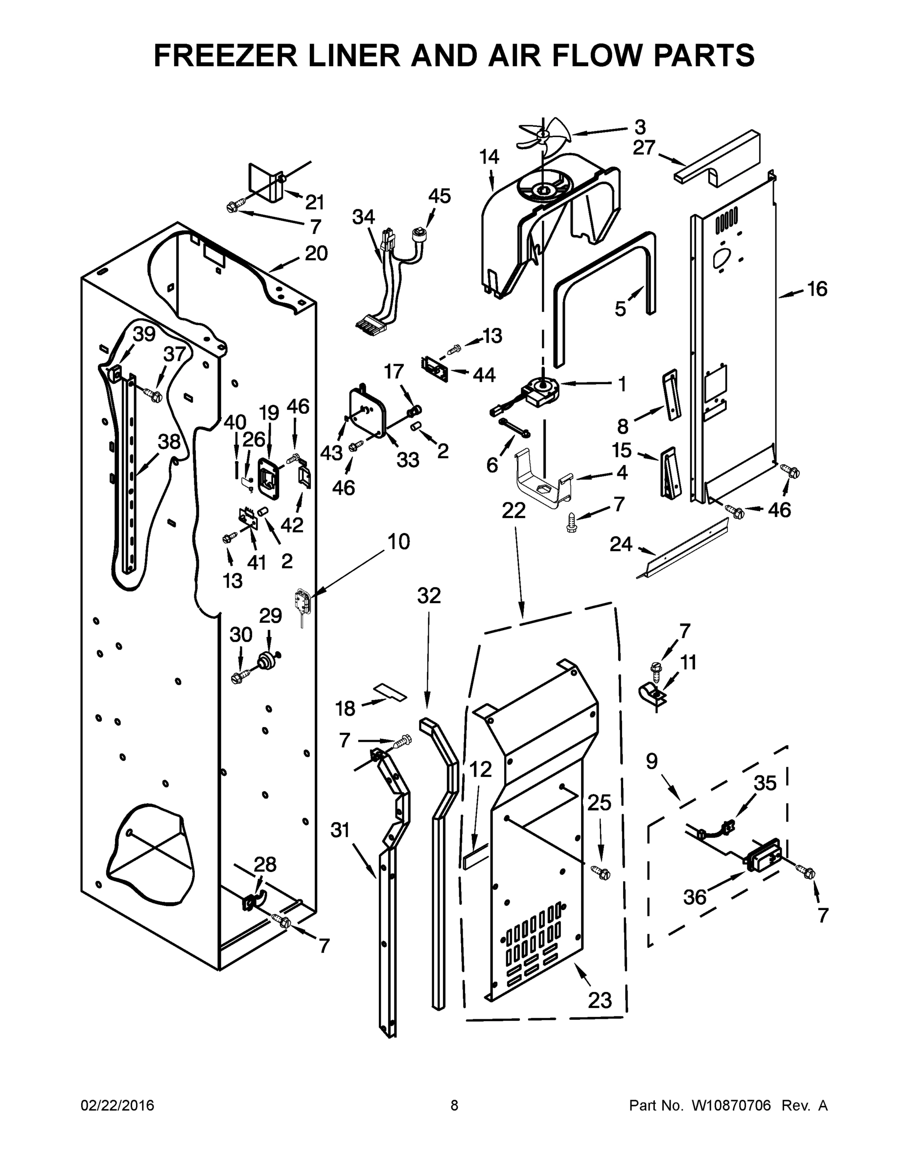 05 - FREEZER LINER AND AIR FLOW PARTS
