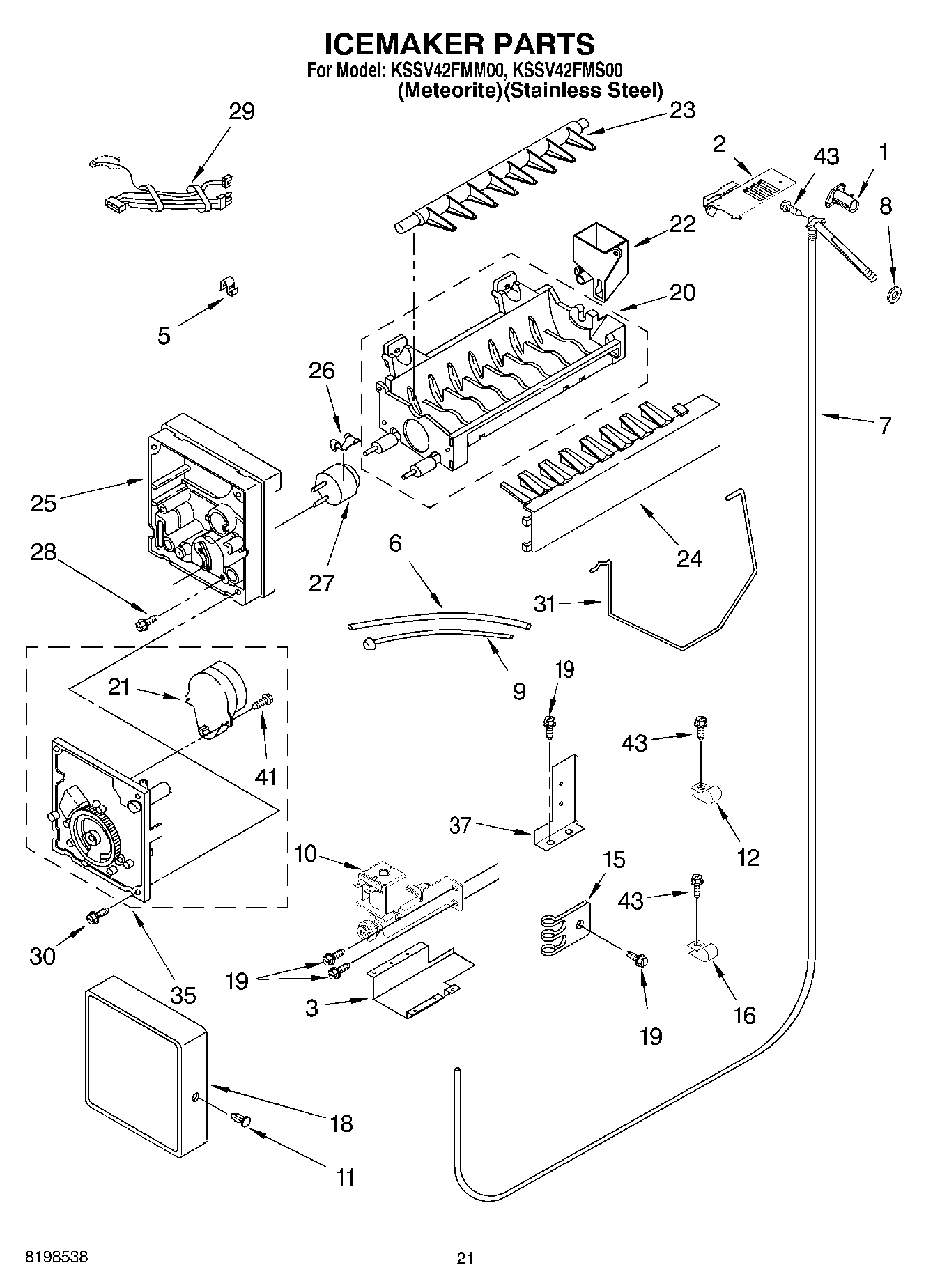 13 - ICEMAKER PARTS