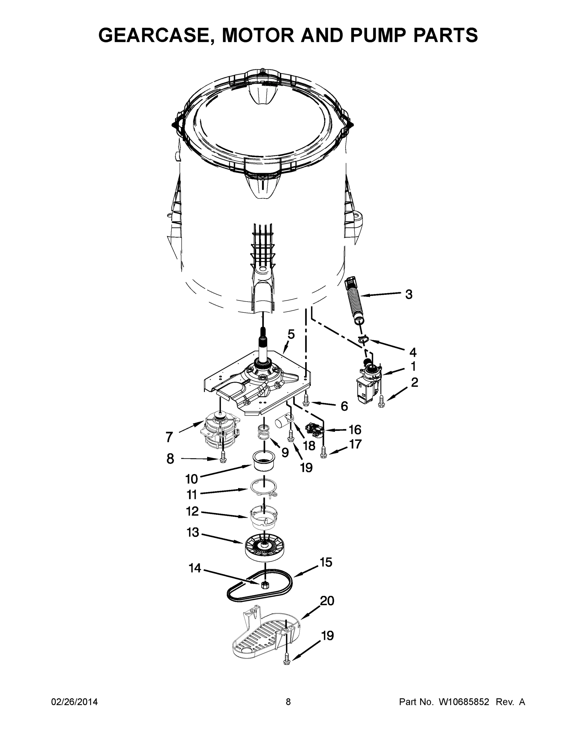 05 - GEARCASE, MOTOR AND PUMP PARTS