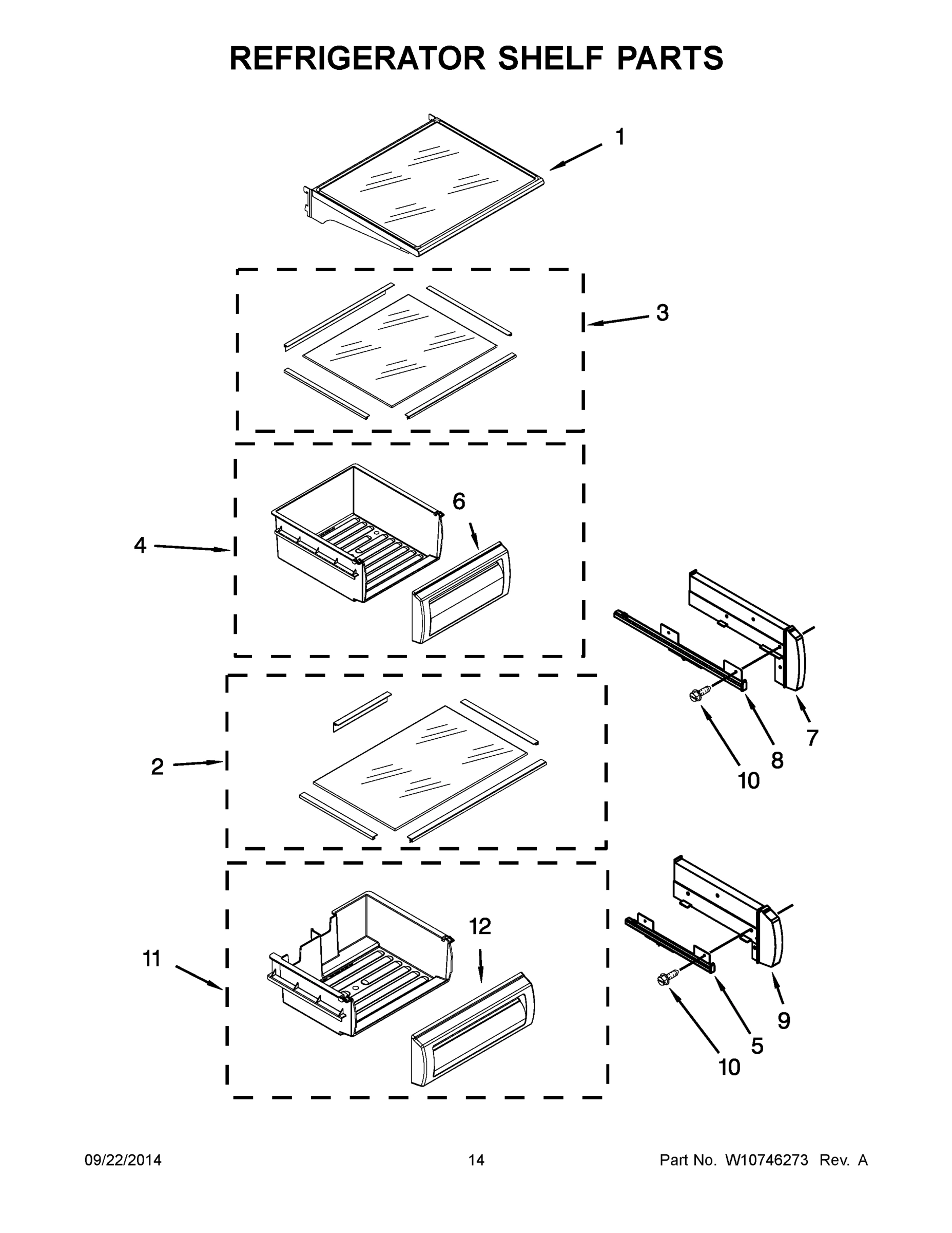 08 - REFRIGERATOR SHELF PARTS