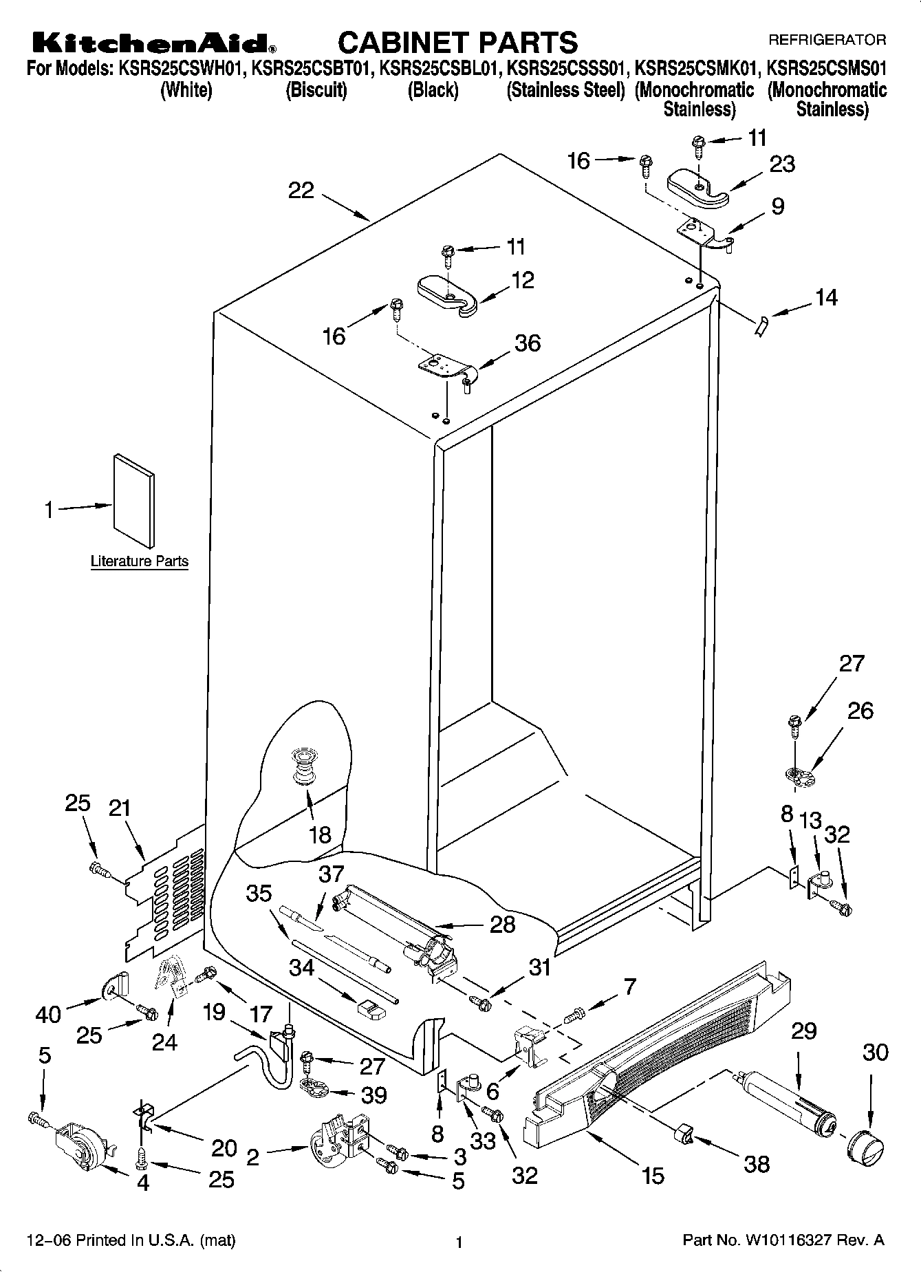 01 - CABINET PARTS