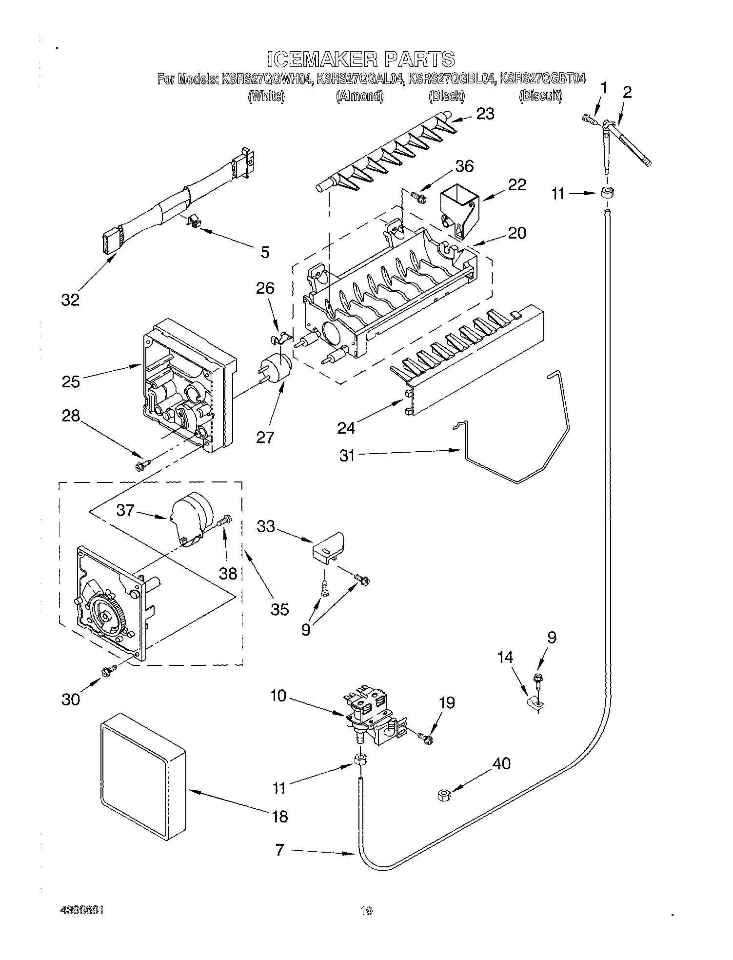 12 - ICE MAKER, OPTIONAL