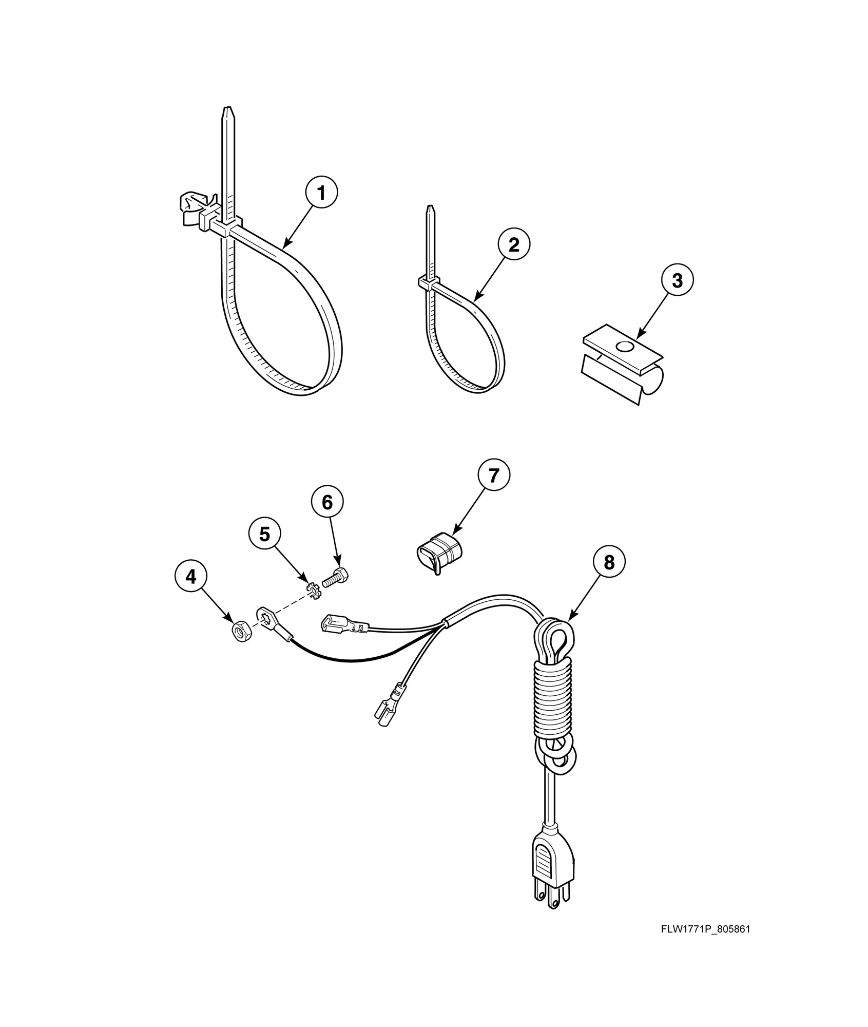 Wire Ties, Harness Clips and Lead-In Cord
