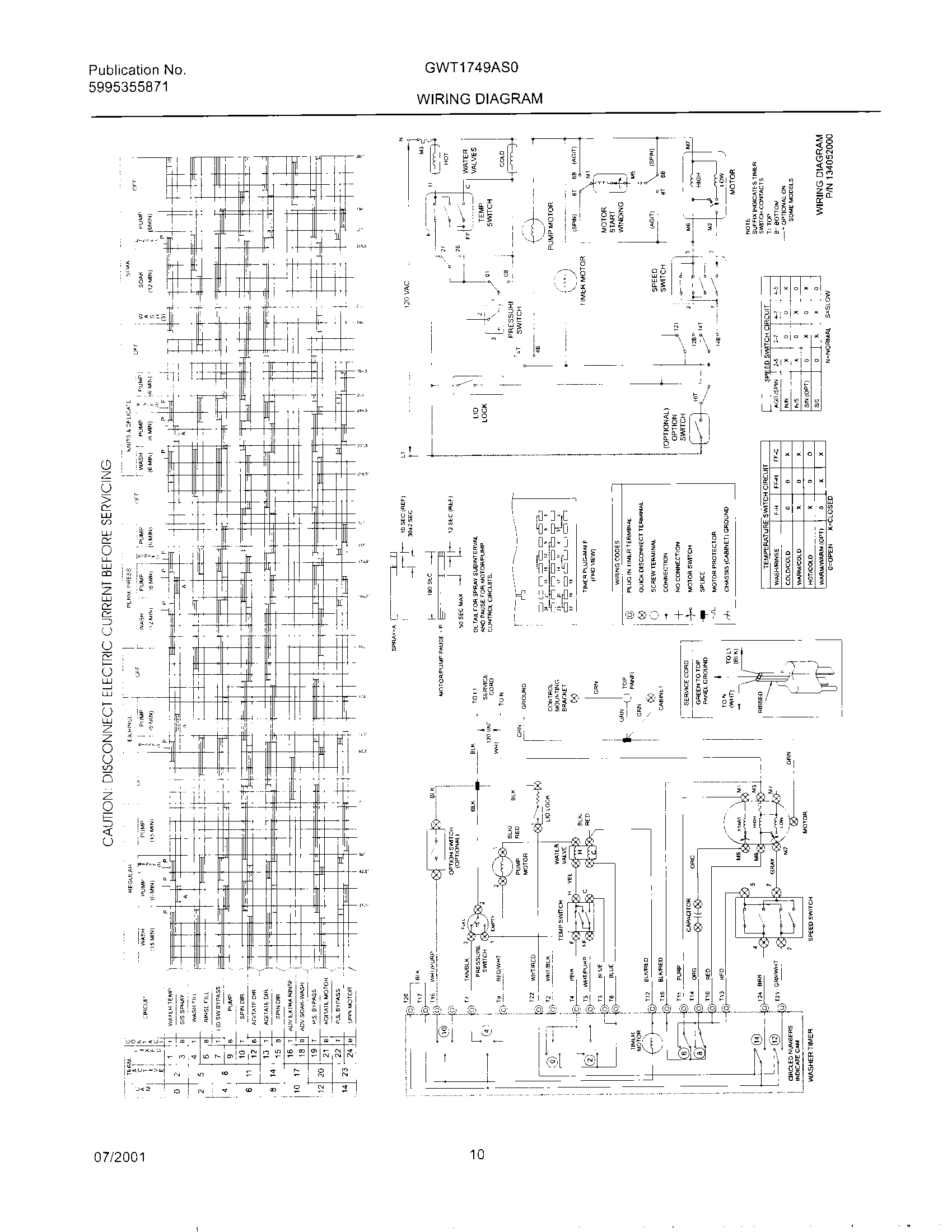10 - 134052000 WIRING DIAGRAM