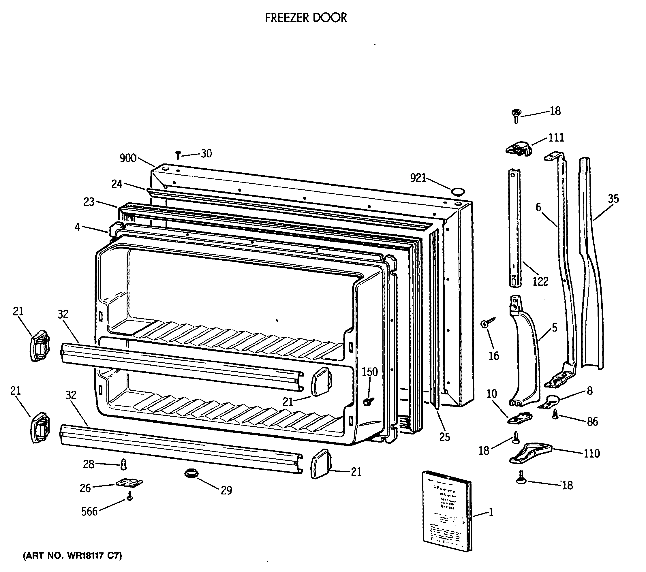 FREEZER DOOR