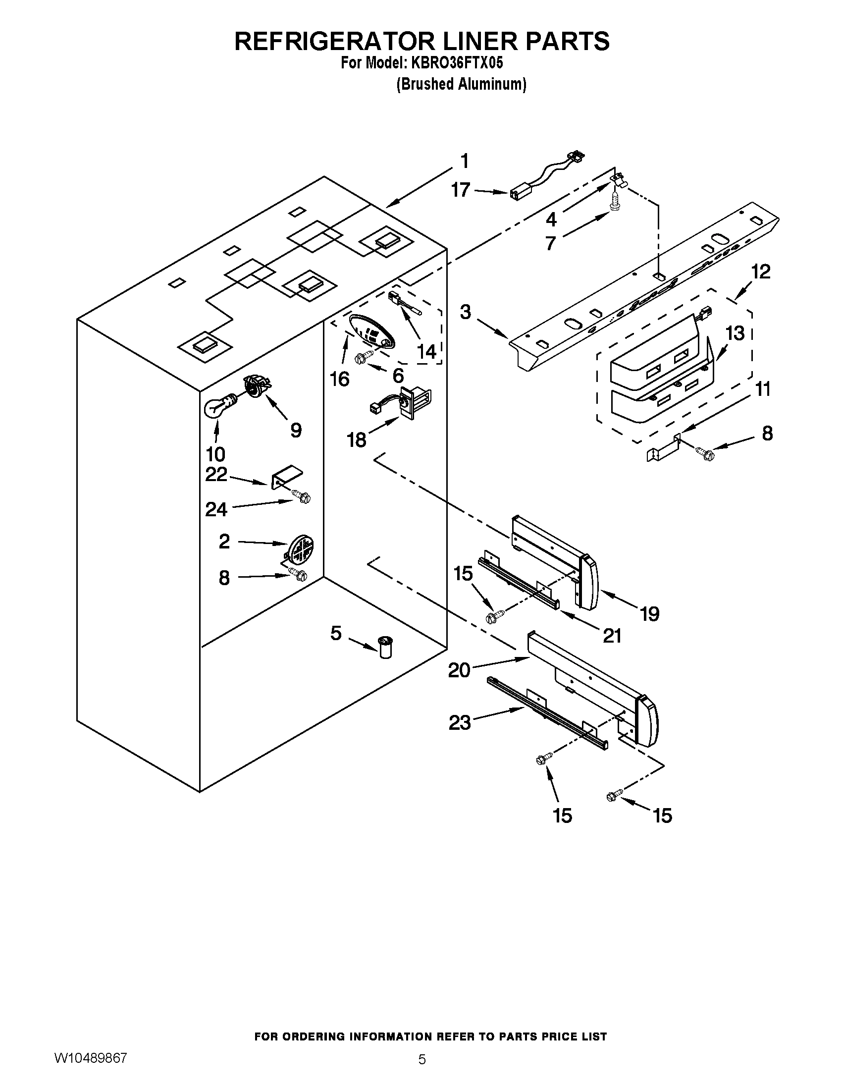 04 - REFRIGERATOR LINER PARTS