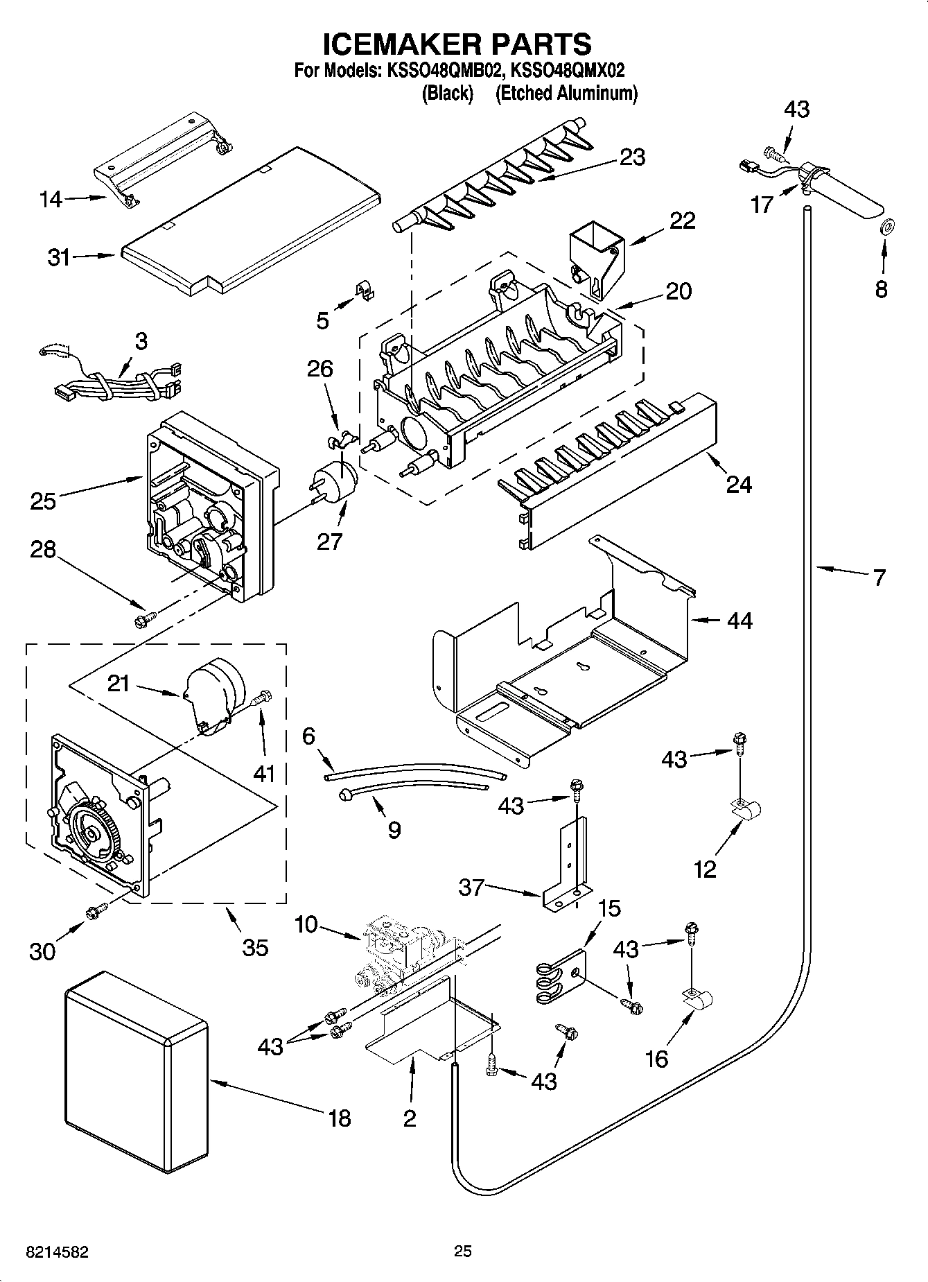 15 - ICEMAKER PARTS