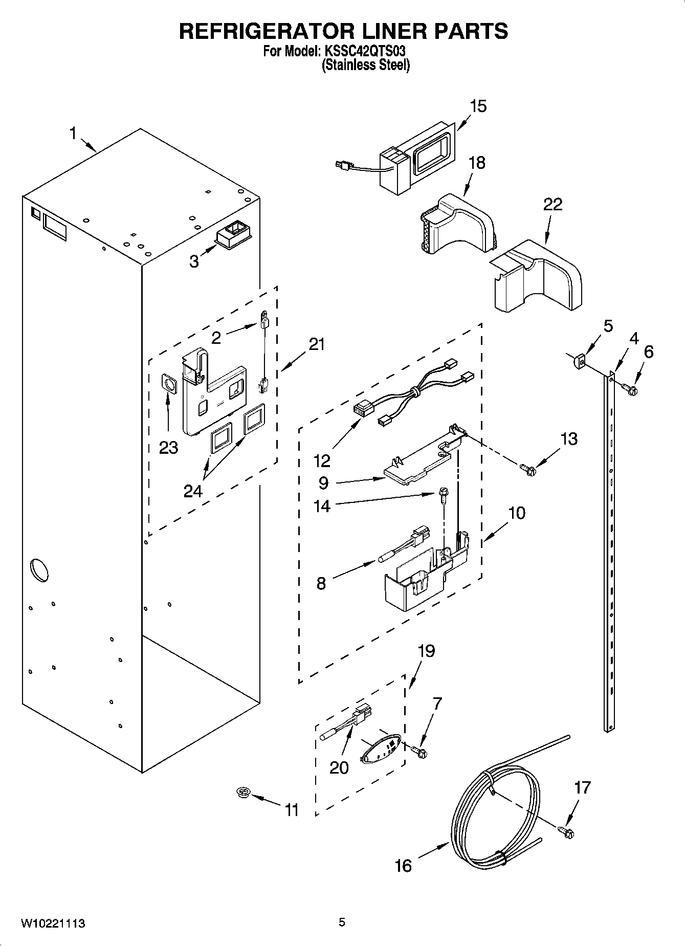 04 - REFRIGERATOR LINER PARTS