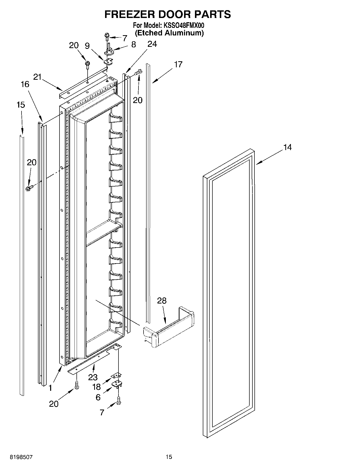 10 - FREEZER DOOR PARTS