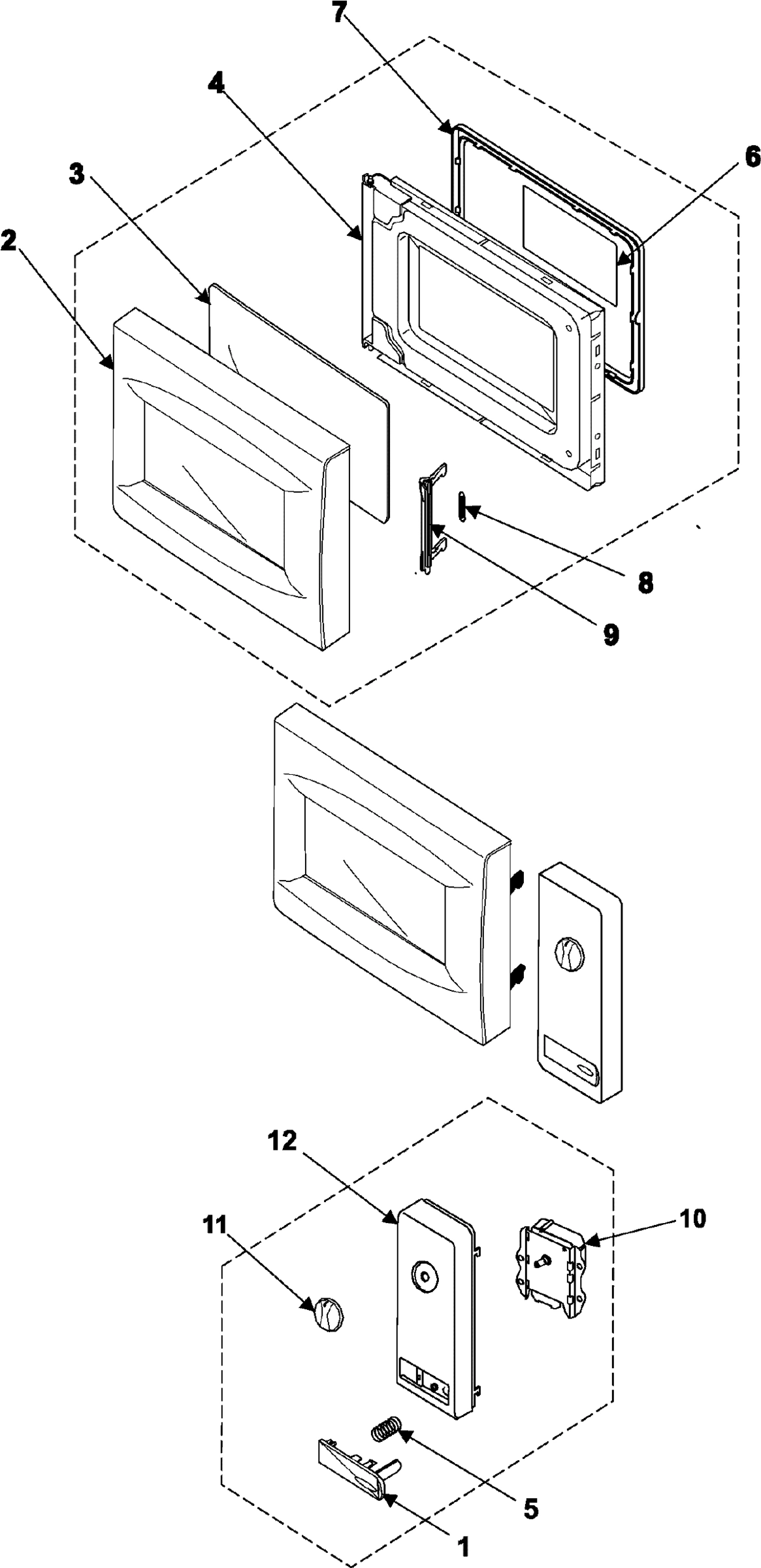 02 - CONTROL PANEL/DOOR ASSEMBLY