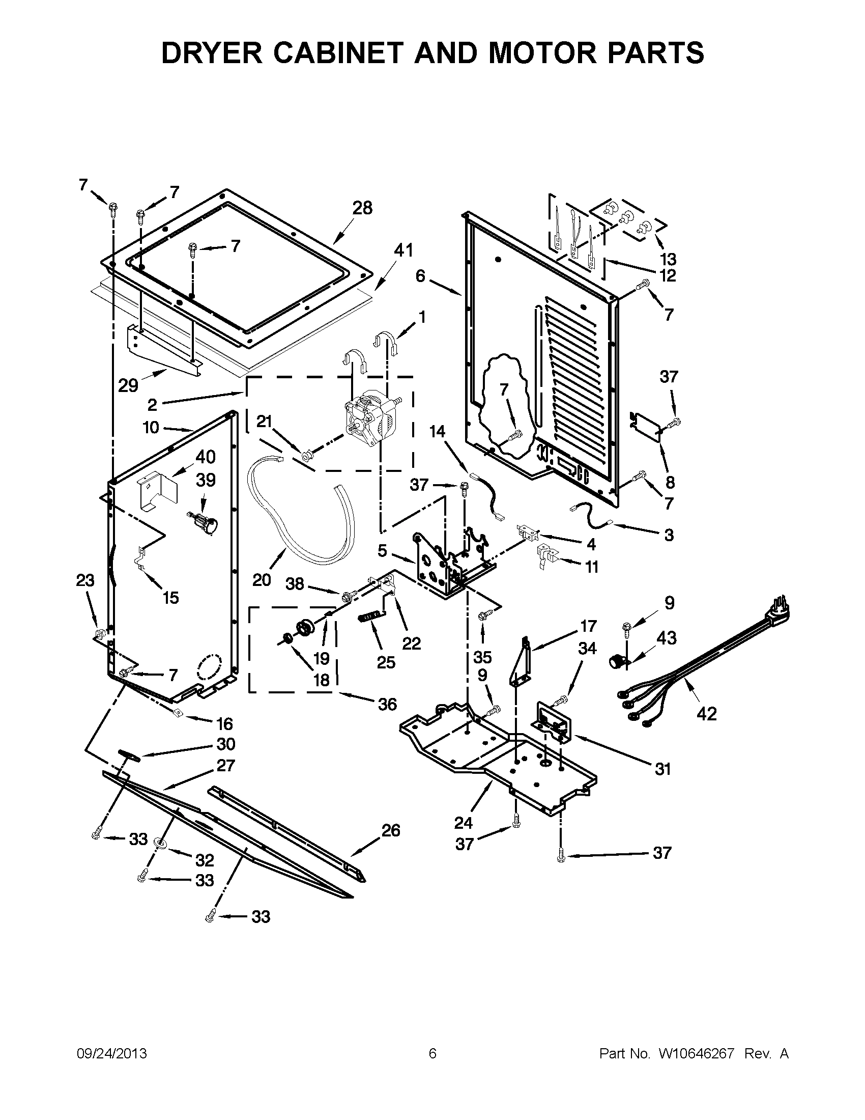 04 - DRYER CABINET AND MOTOR PARTS