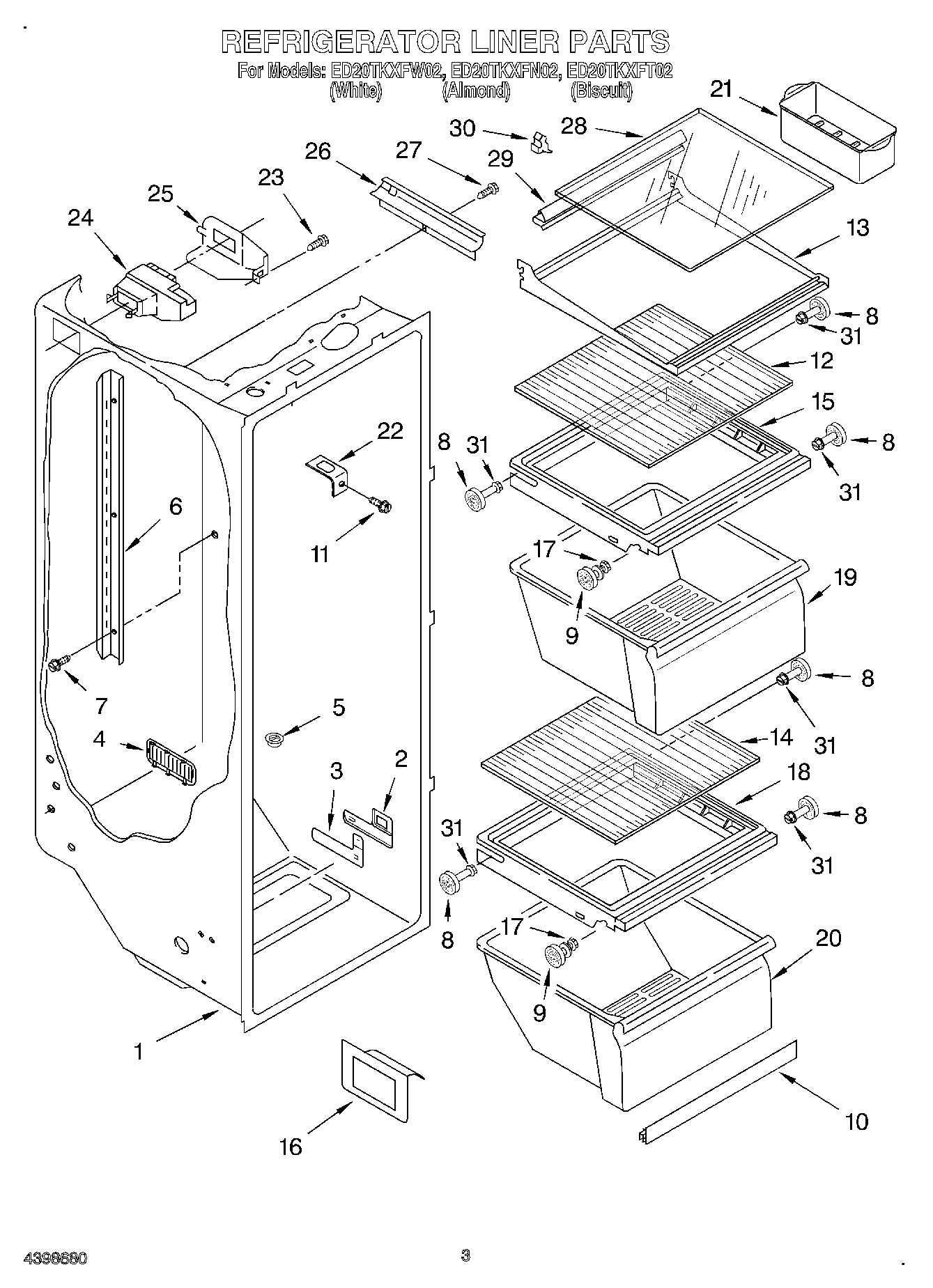 02 - REFRIGERATOR LINER