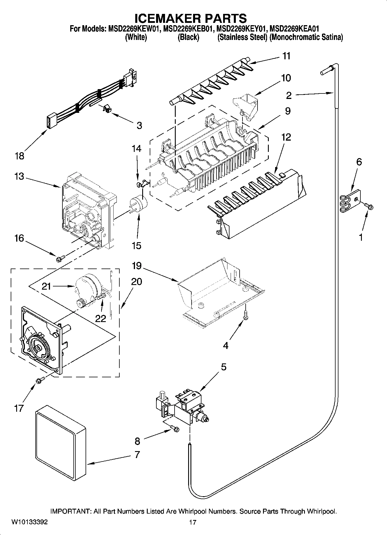 10 - ICEMAKER PARTS