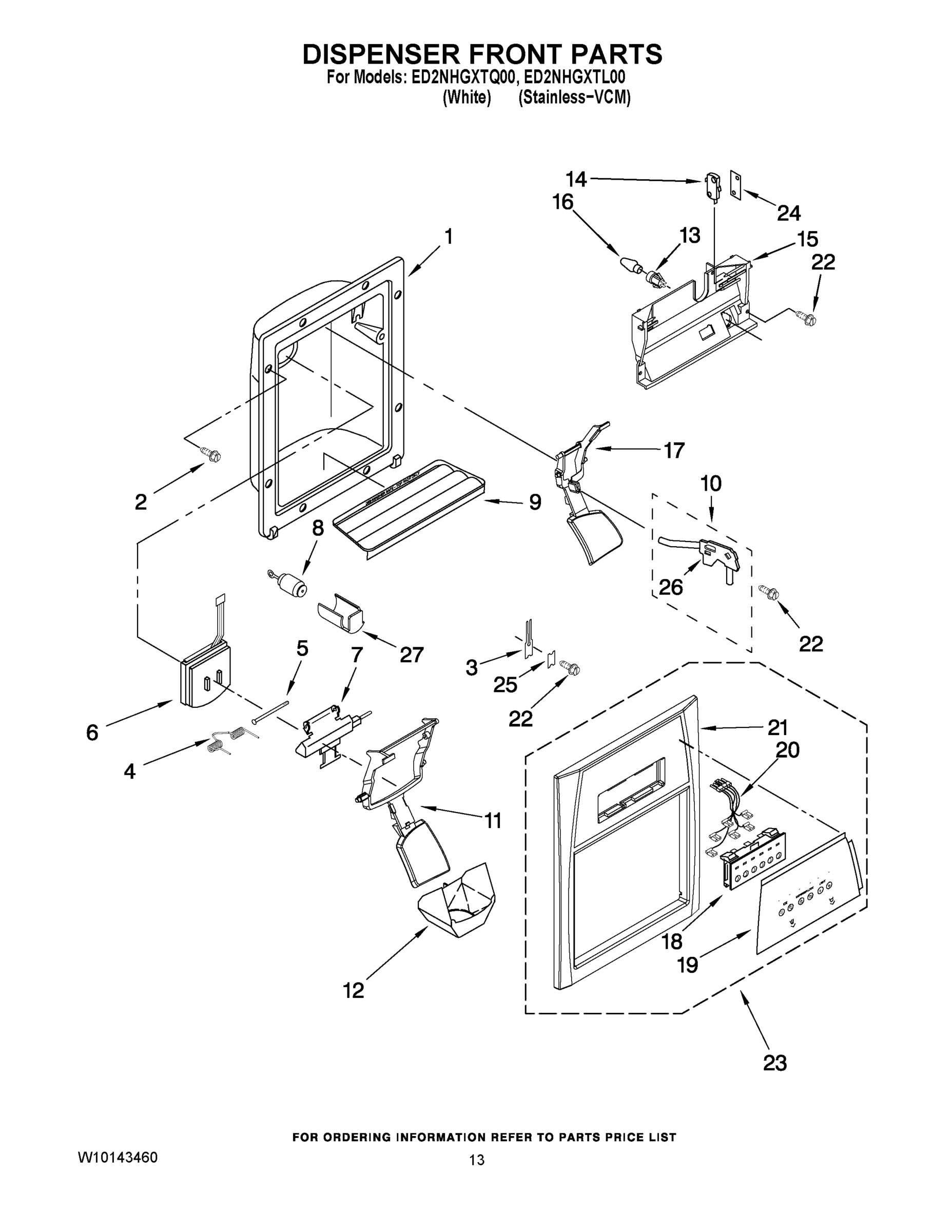 08 - DISPENSER FRONT PARTS
