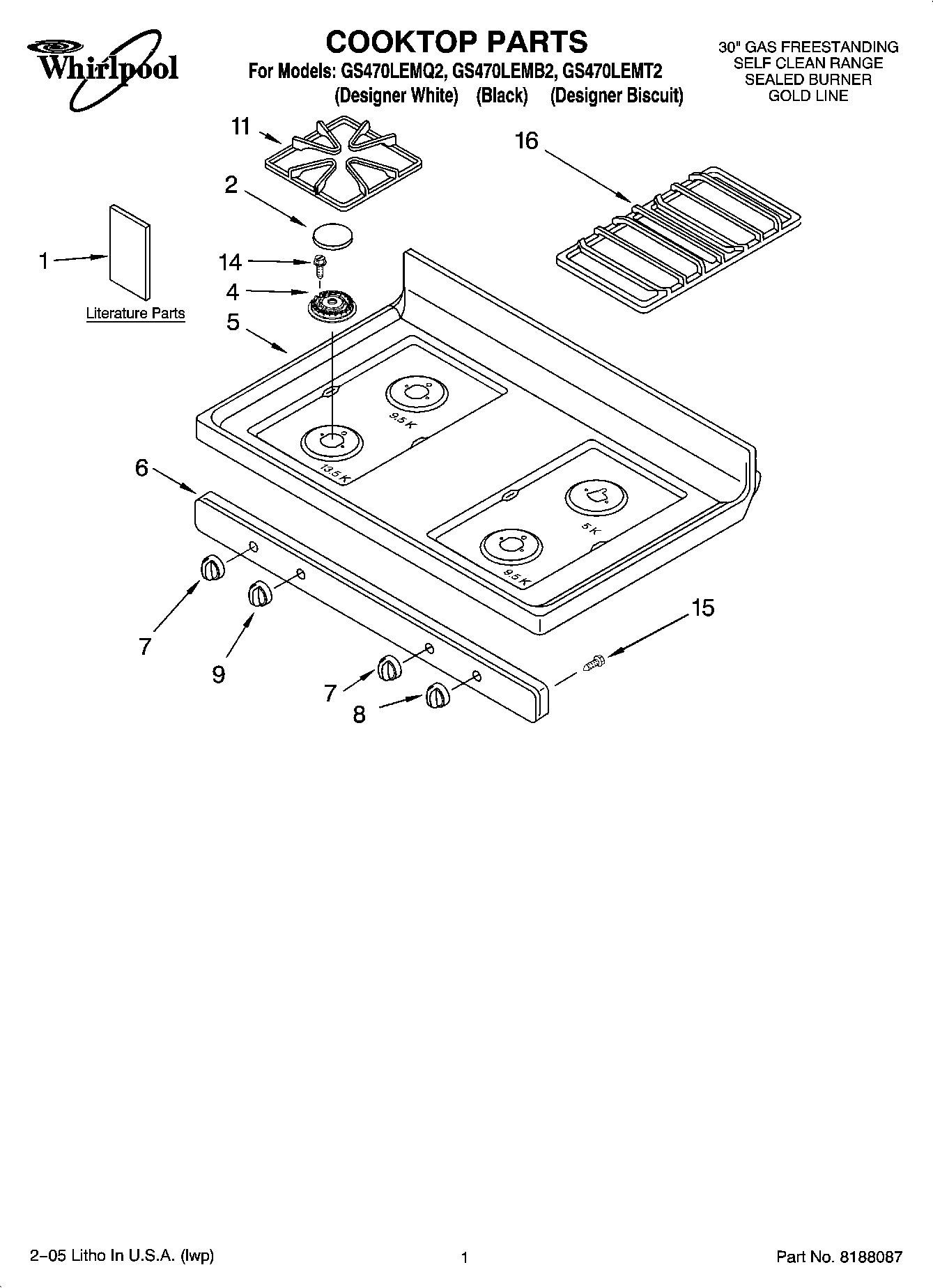 01 - COOKTOP PARTS